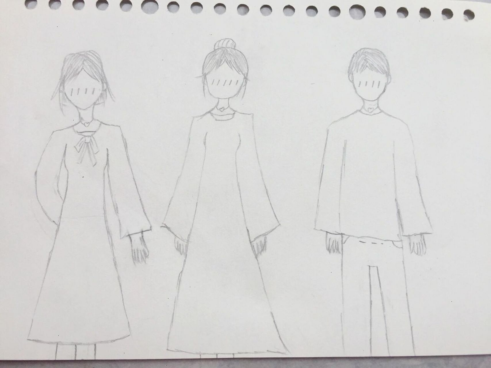 长大后的我们 画的是我们的铁三角,我们从小一起玩.我画了两天了