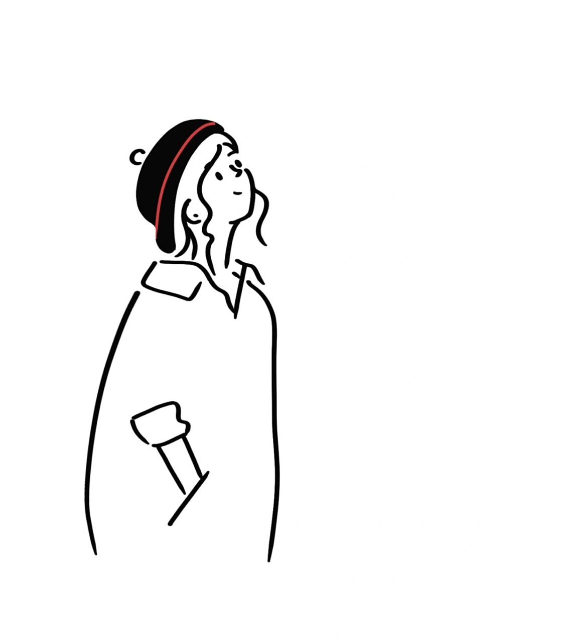 ins风极简手绘黑白简笔画no.