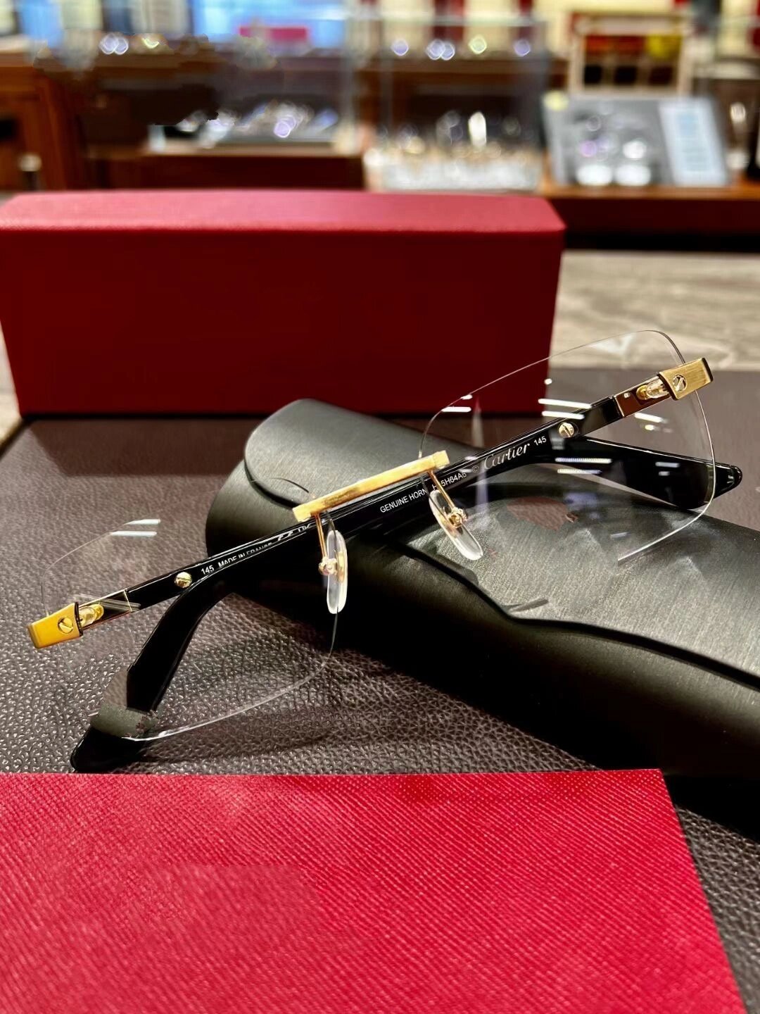 cartier 卡地亚无框眼镜