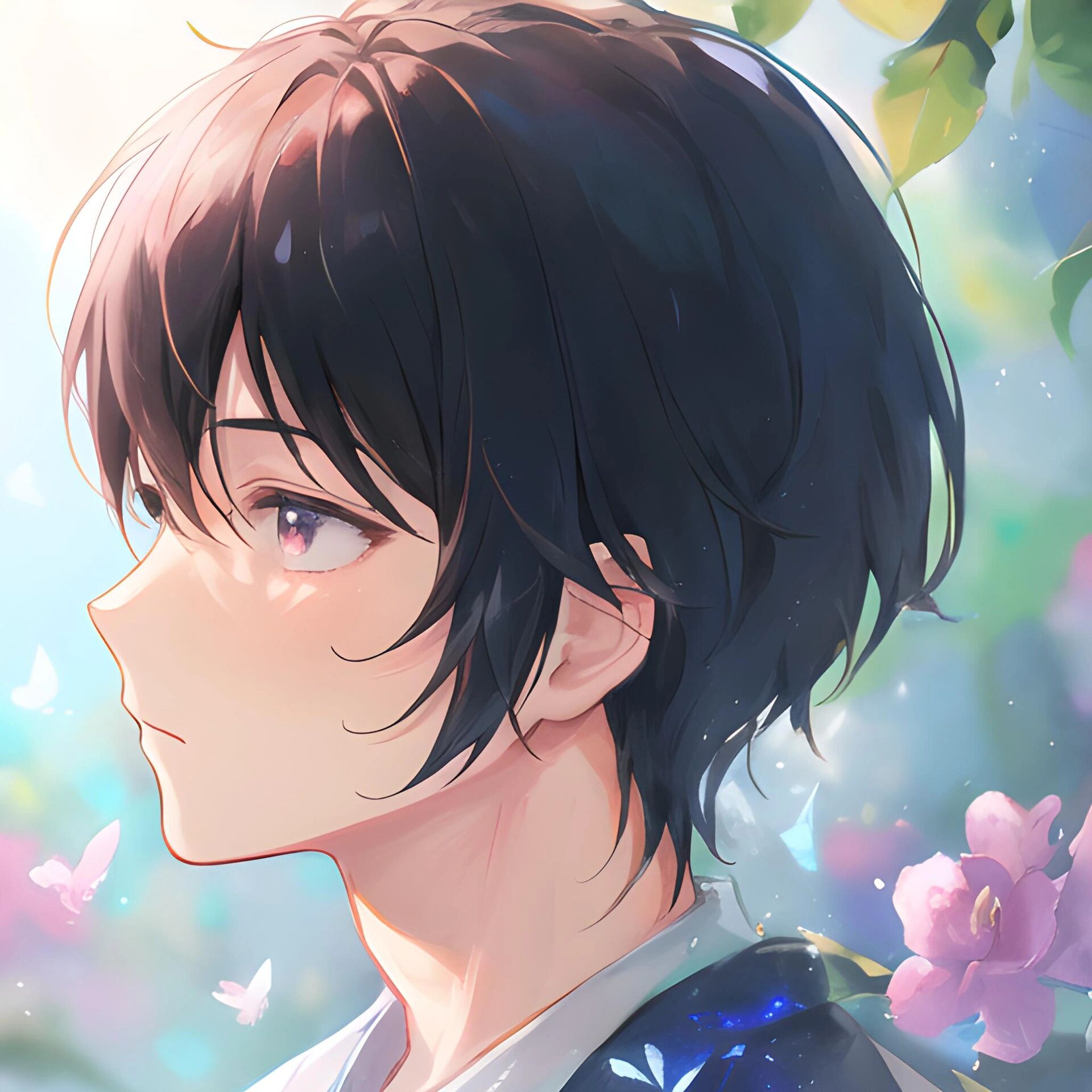 温柔的侧脸～动漫情头💙💗