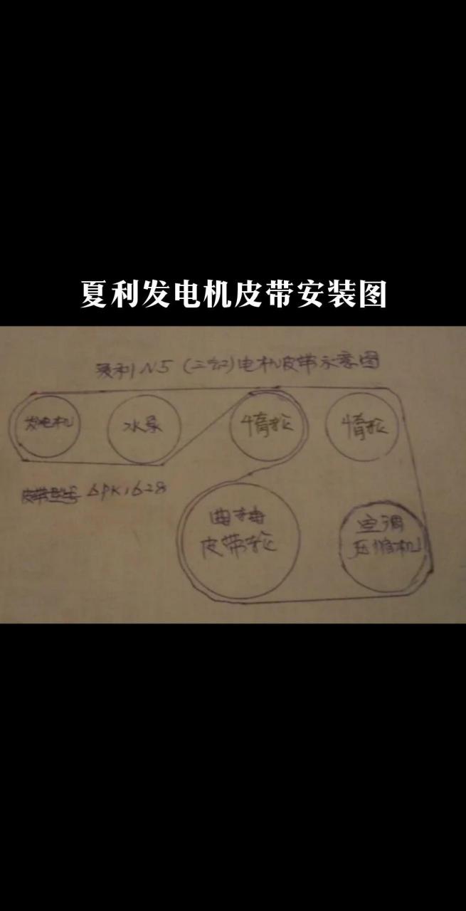 夏利发电机皮带安装图汽车保养与维修