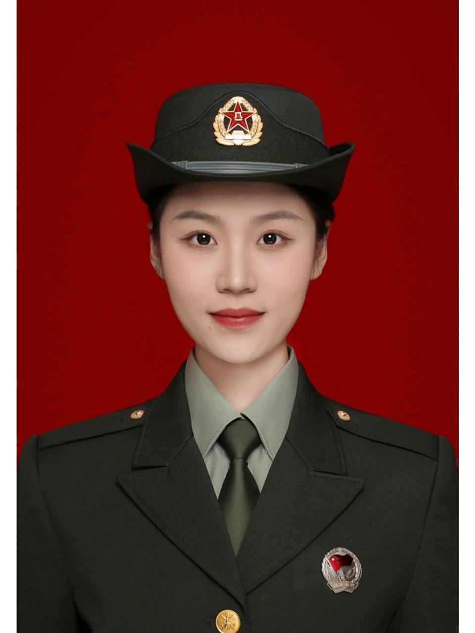 这是最美的一张照片 #軍裝# #女兵# #军人本色# #证件照