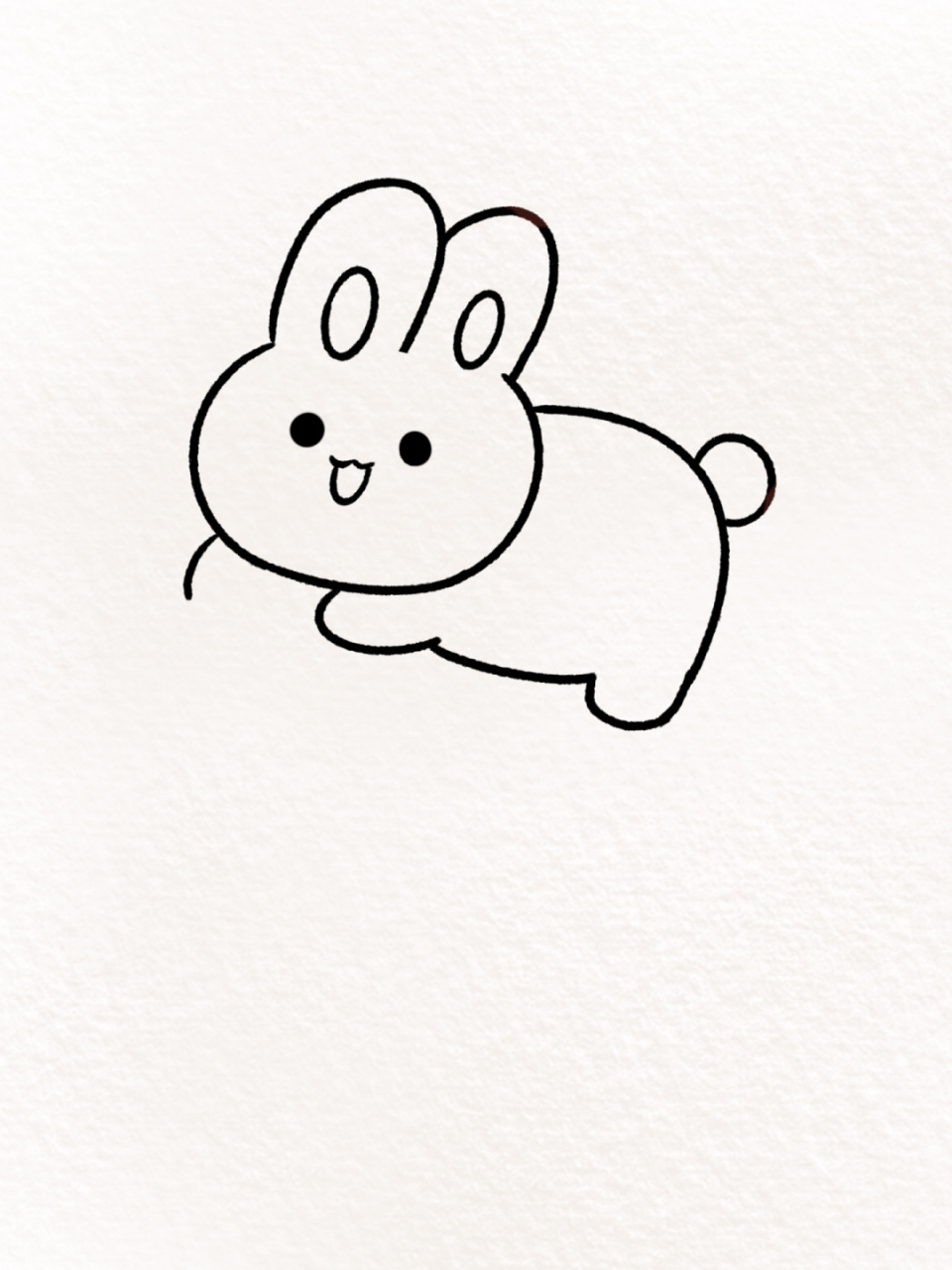 兔子简笔画系列 | 兔飞猛进(附过程) 2023年,工作学习生活技能通通兔