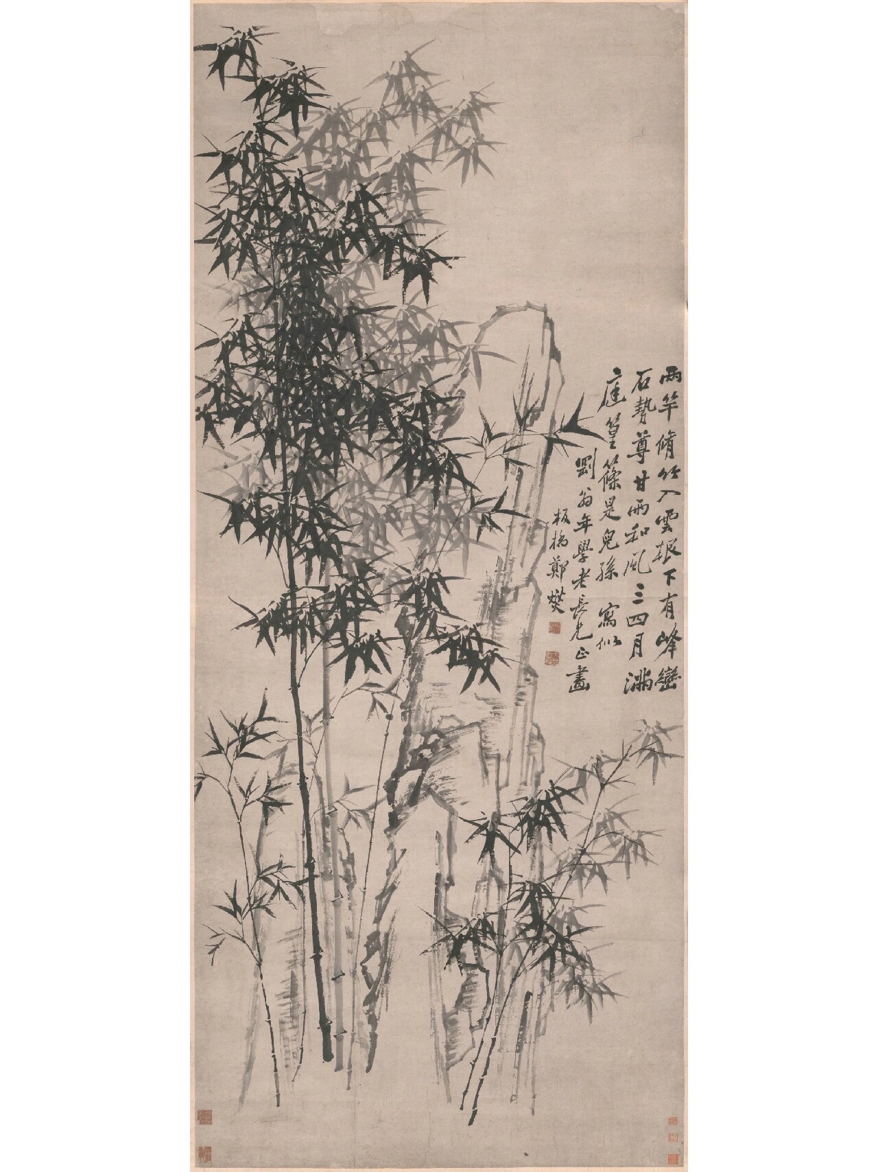 勃勃生机一郑板桥画竹