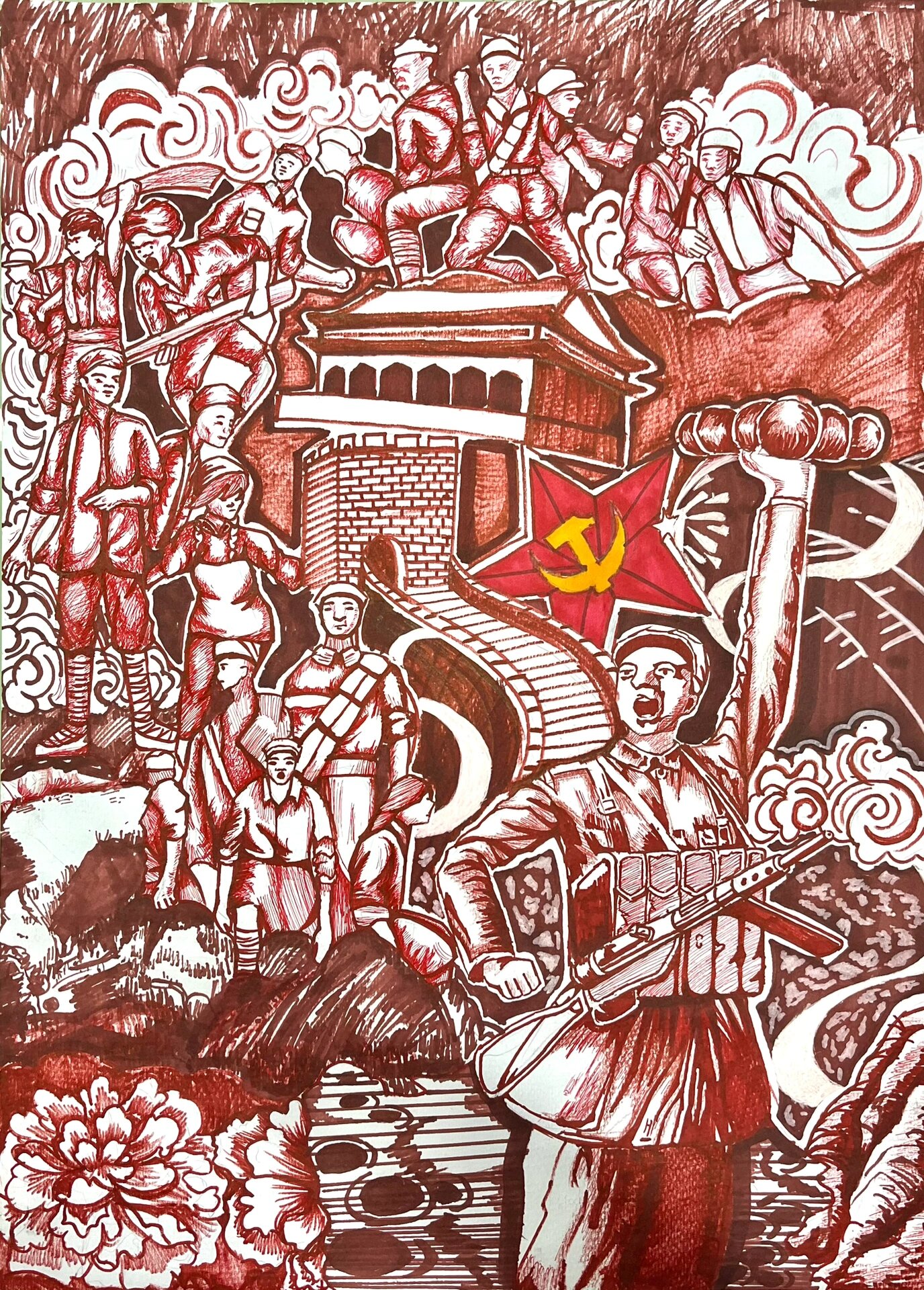 中国梦 延安情🇨🇳主题绘画