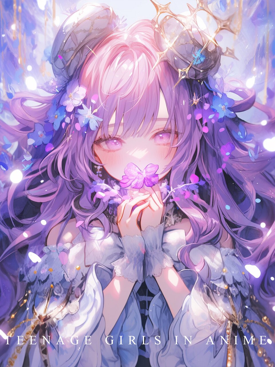 紫色系头像 | 动漫女生 如同动漫中的甜心公主,充满了无尽的魅力和