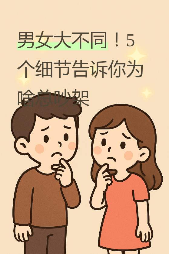 每次和老公吵架,都感觉鸡同鸭讲,后来才明白,原来我们天生就不一样!