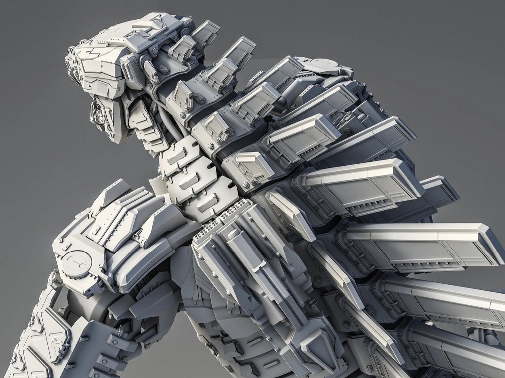 机械哥斯拉建模设计图稿 昨天发过好几版机械哥斯拉的概念设计图 但