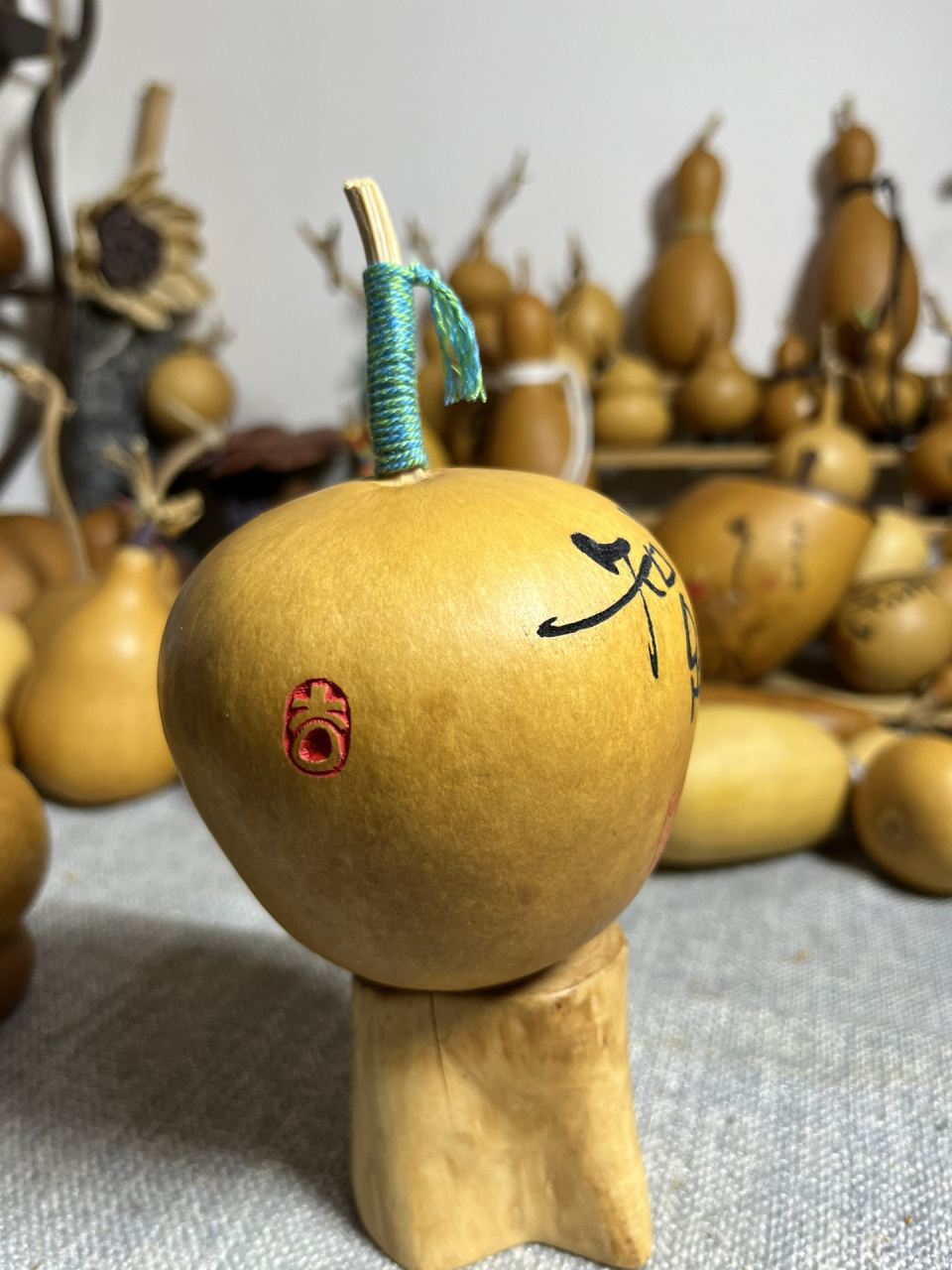 墨刻葫芦知足常乐