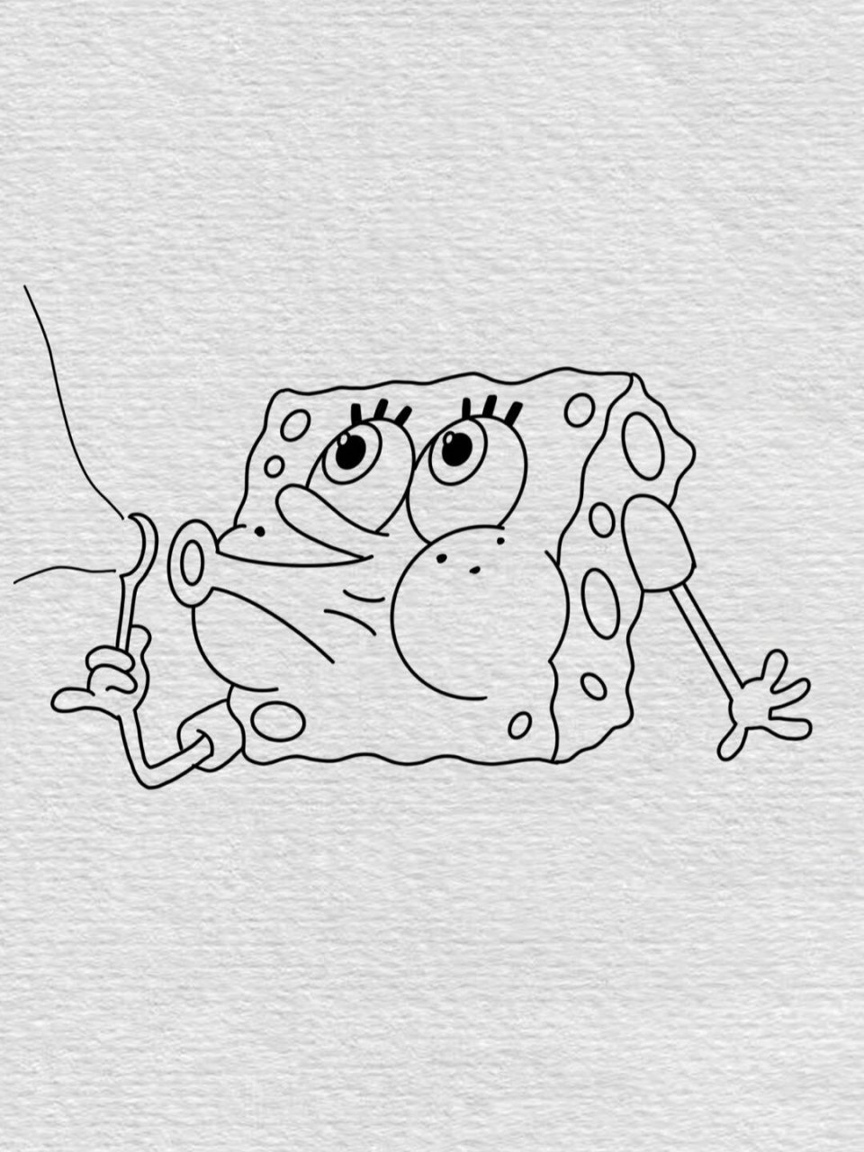 海绵宝宝简笔画教程(66) 追随有你的风———最近好伤感害!