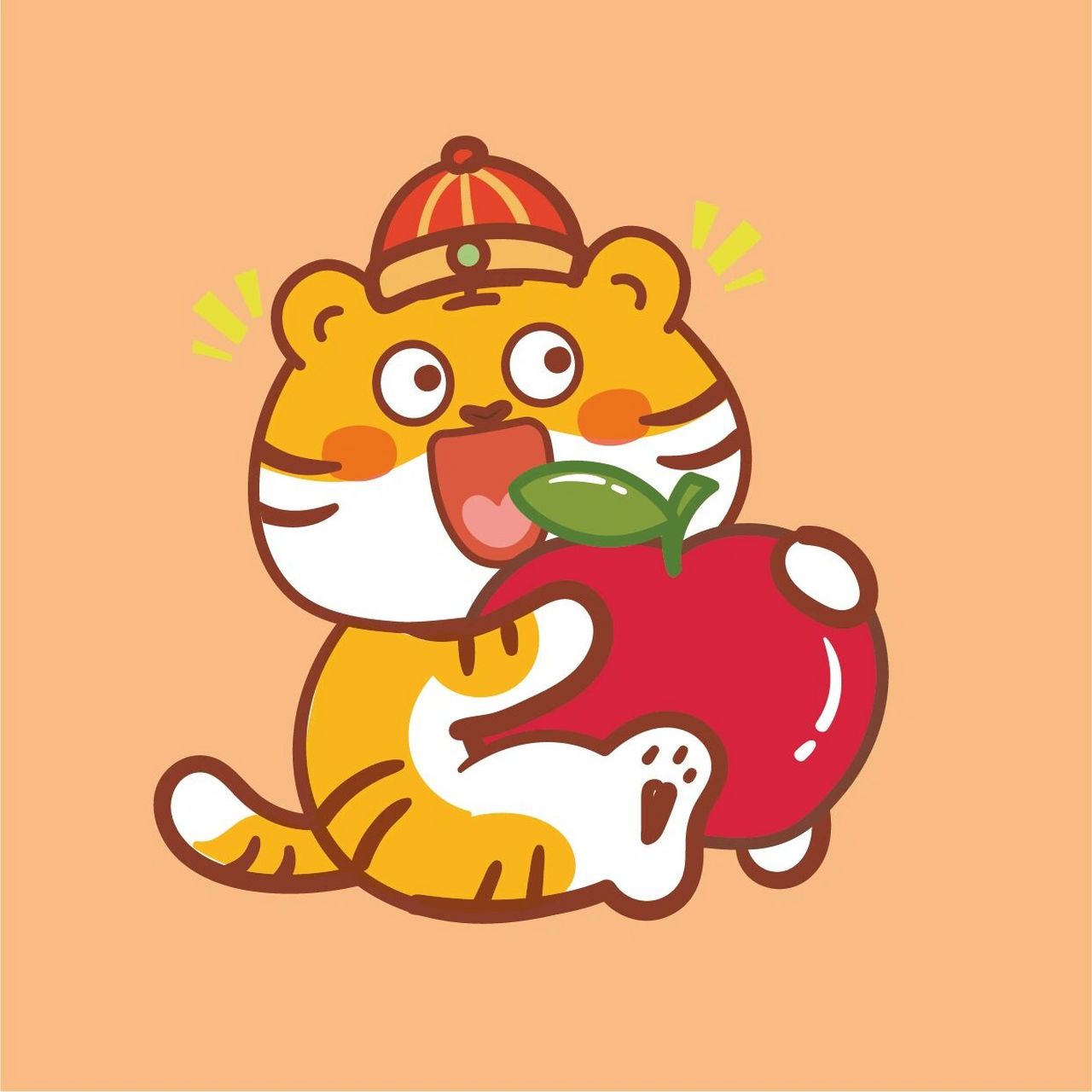 2022虎年生肖小老虎头像图片虎萌萌 祝你财源好的像肥虎, 身体壮的像