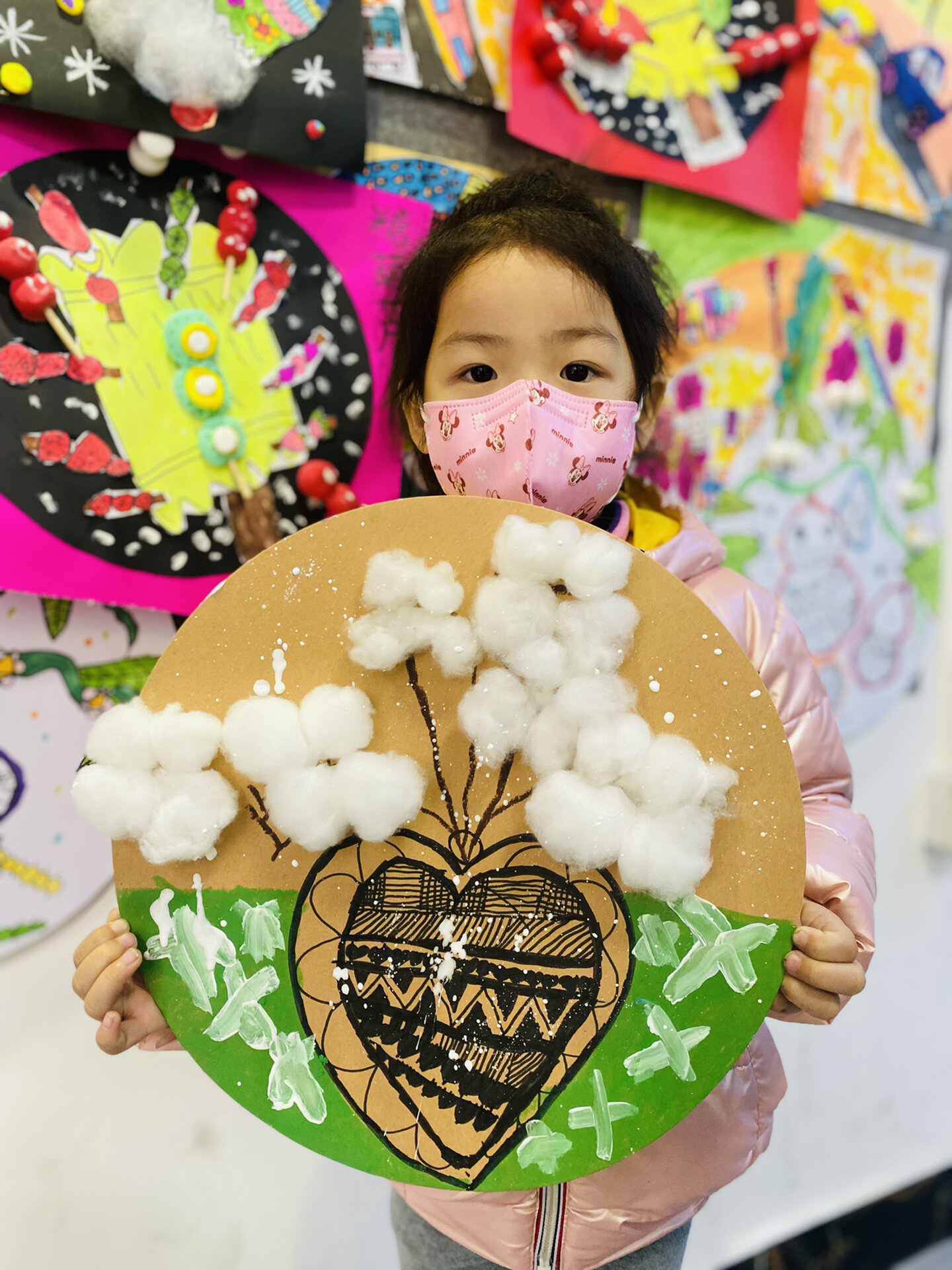 棉花画作品图片小学生图片