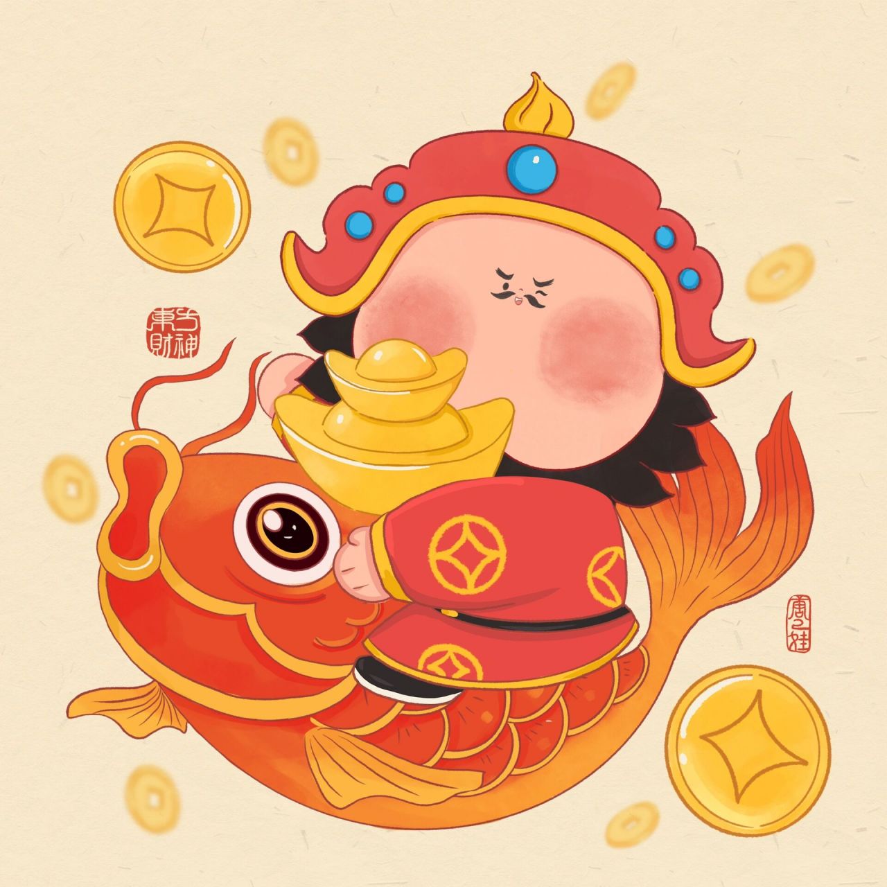 财神头像来啦,见者发财 早上好,一起旺旺,一起发财 新的一天,又是发财