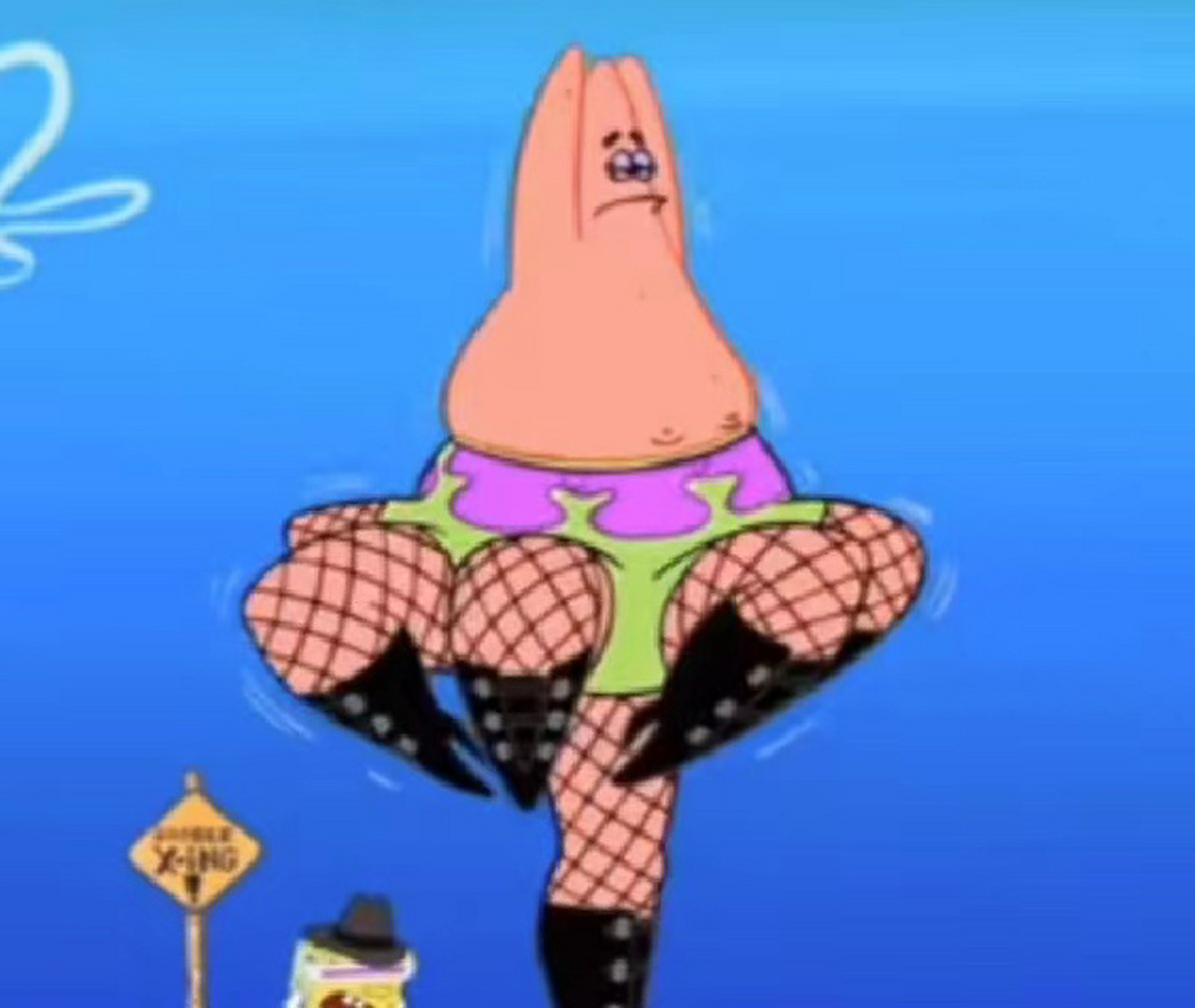 姐妹们要的派大星渔网袜表情包来啦 求图的属实是有点多 大家可以自截