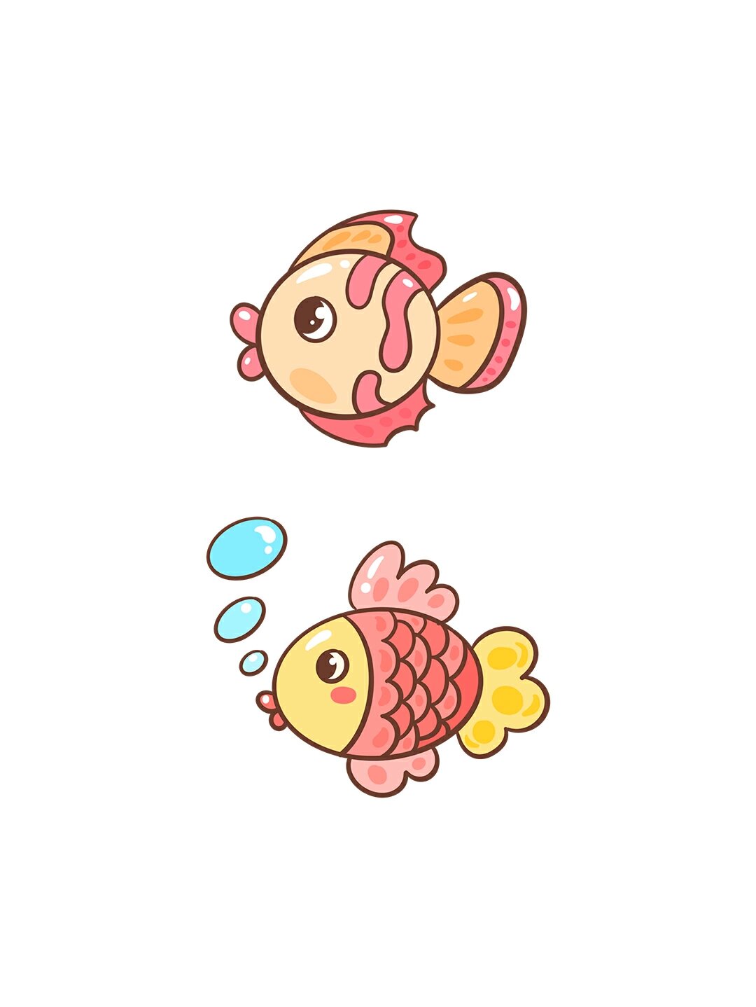 卡通素材|可爱小鱼免抠png设计素材分享