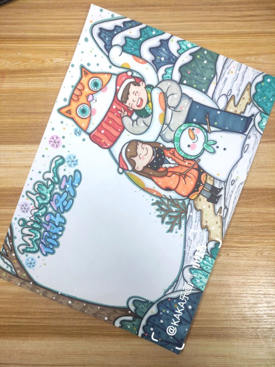 [你好冬天]英文 winter手抄报255模版 你要冬天主题手抄报[偷笑] 如果