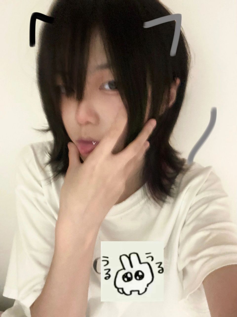 今天是m字刘海(>^ω