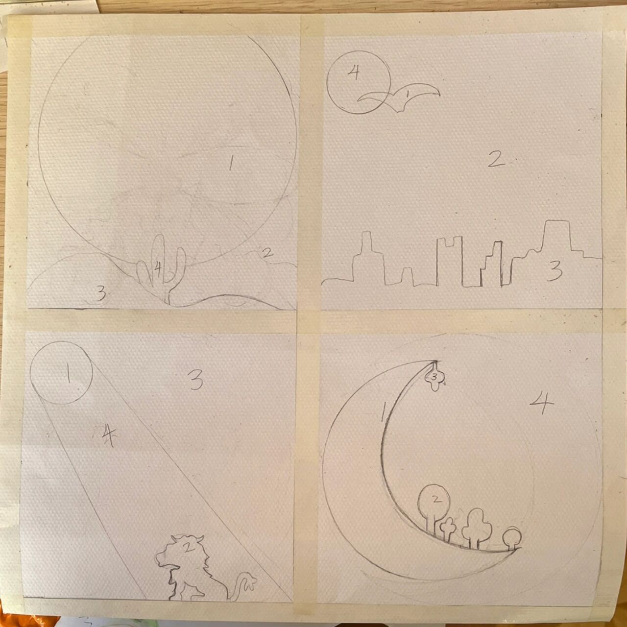 色彩构成 面积对比 最近总是早上阳光明媚  中午就阴天了