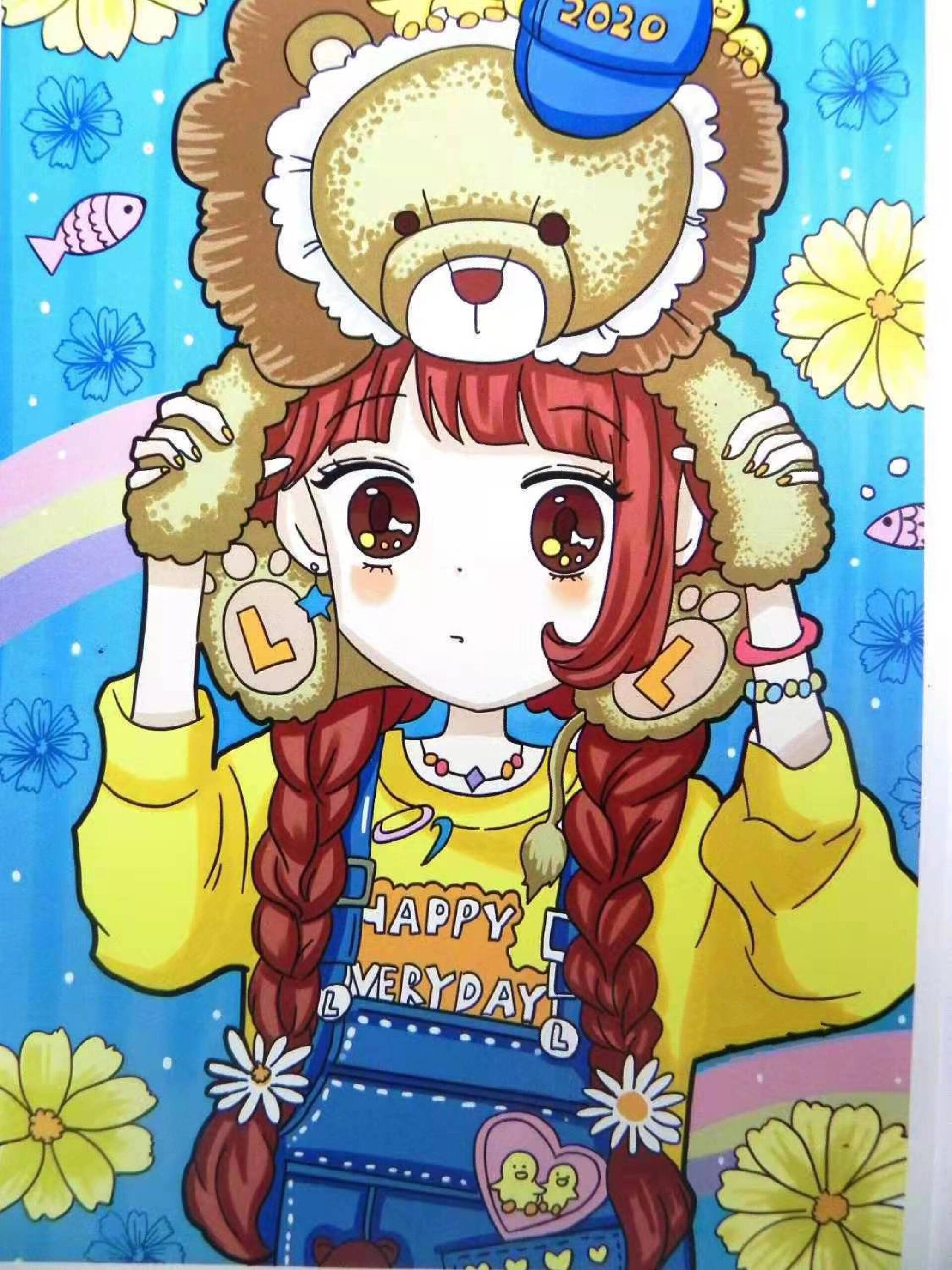 4幅 可爱女生漫画