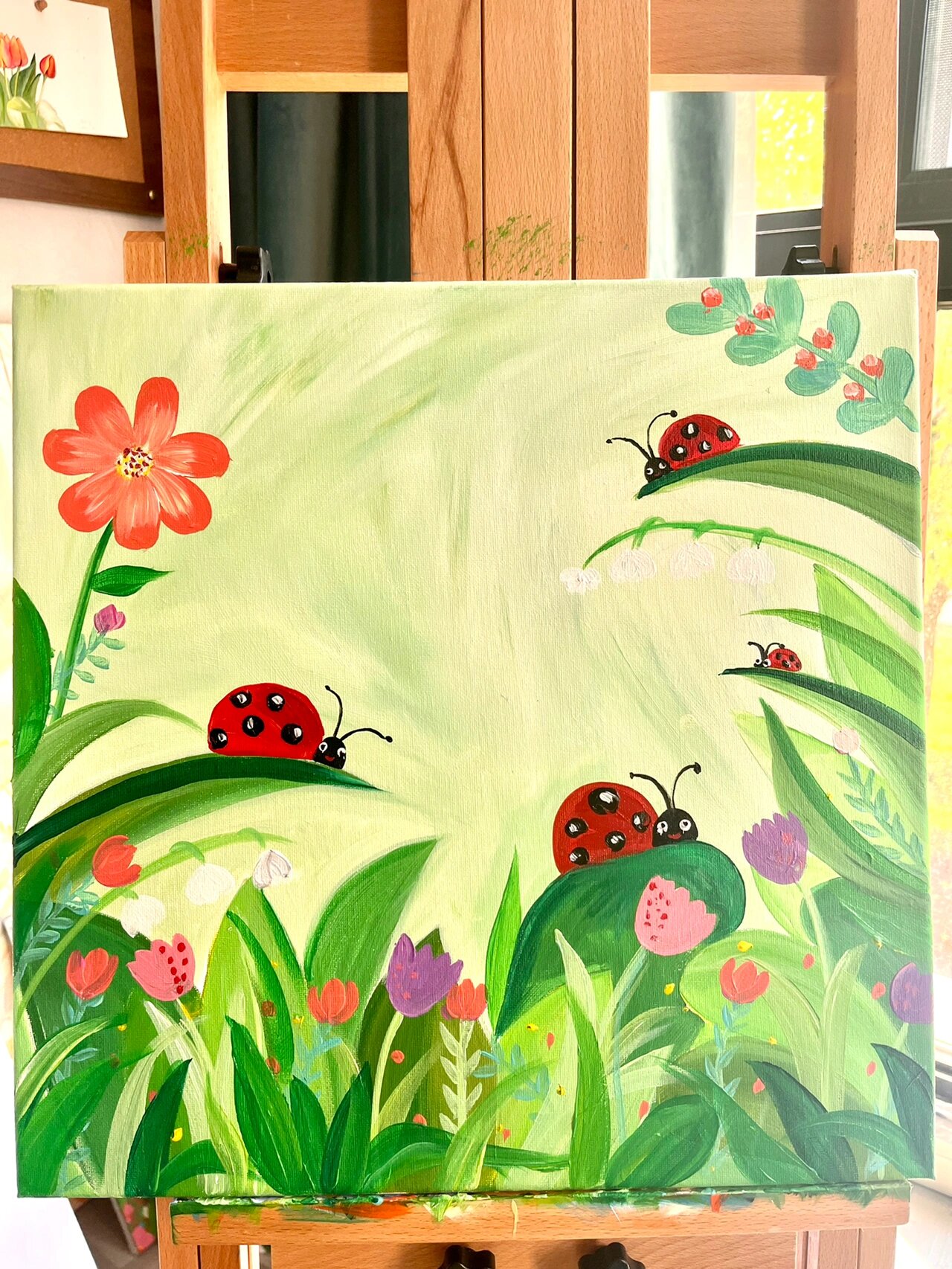 儿童油画—森林里的故事