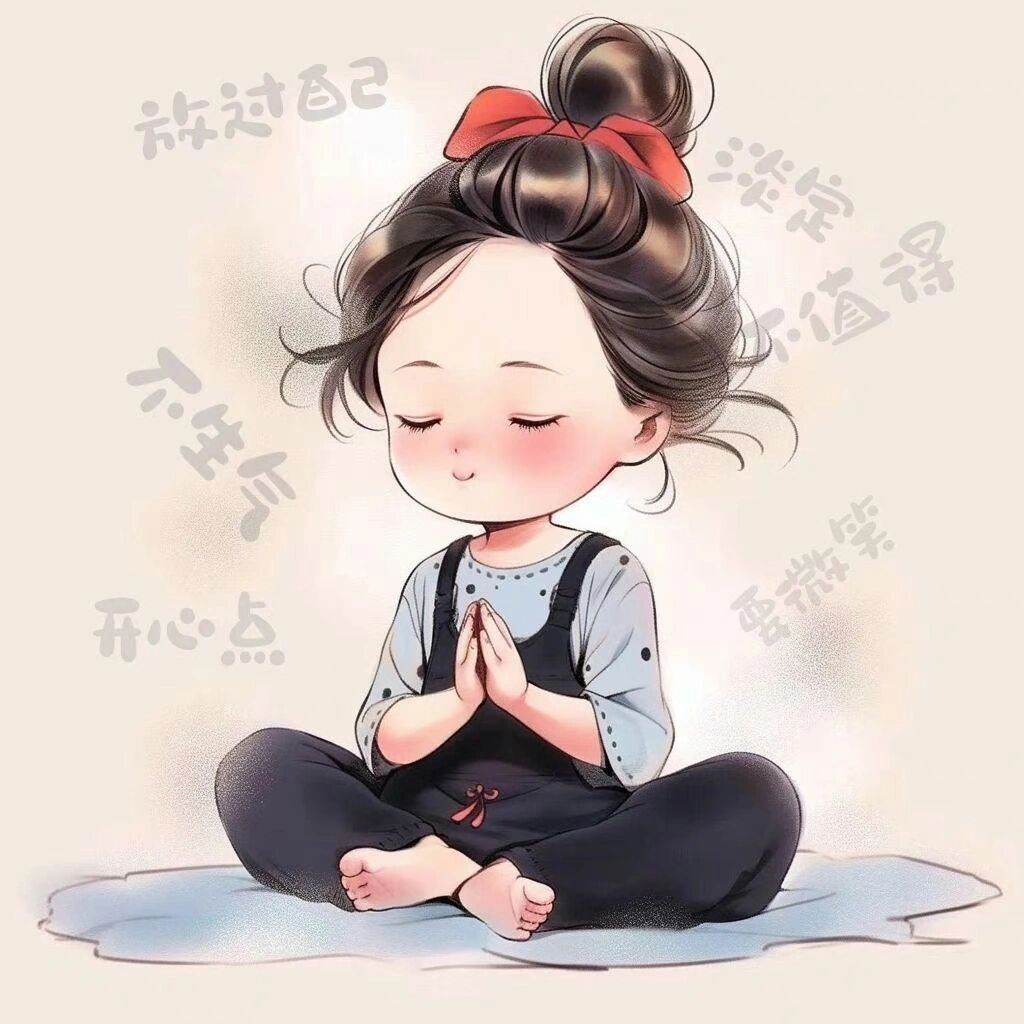 "心平气和的瑜伽女生头像."🙏🏽