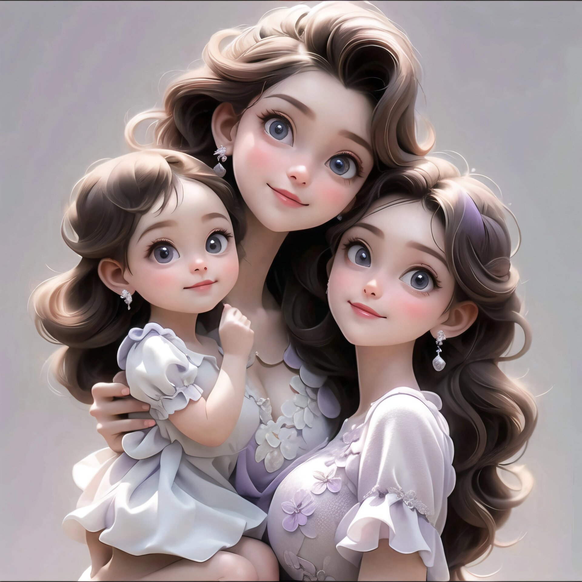 亲子头像二胎麻麻和宝宝