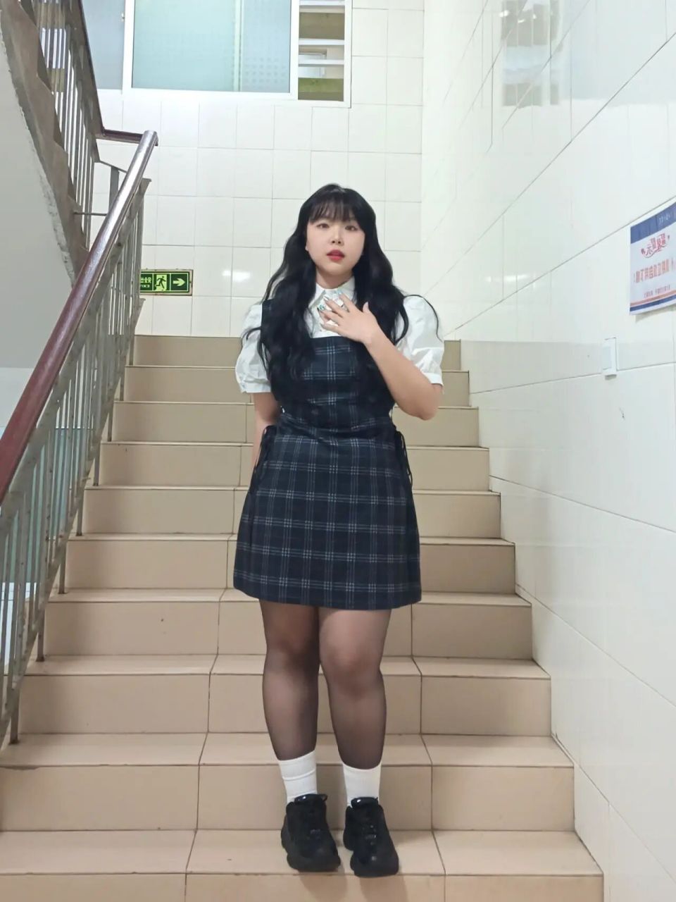 160斤|大码女孩的甜辣一日黑丝体验 嘿嘿这个小裙子真滴很好看耶