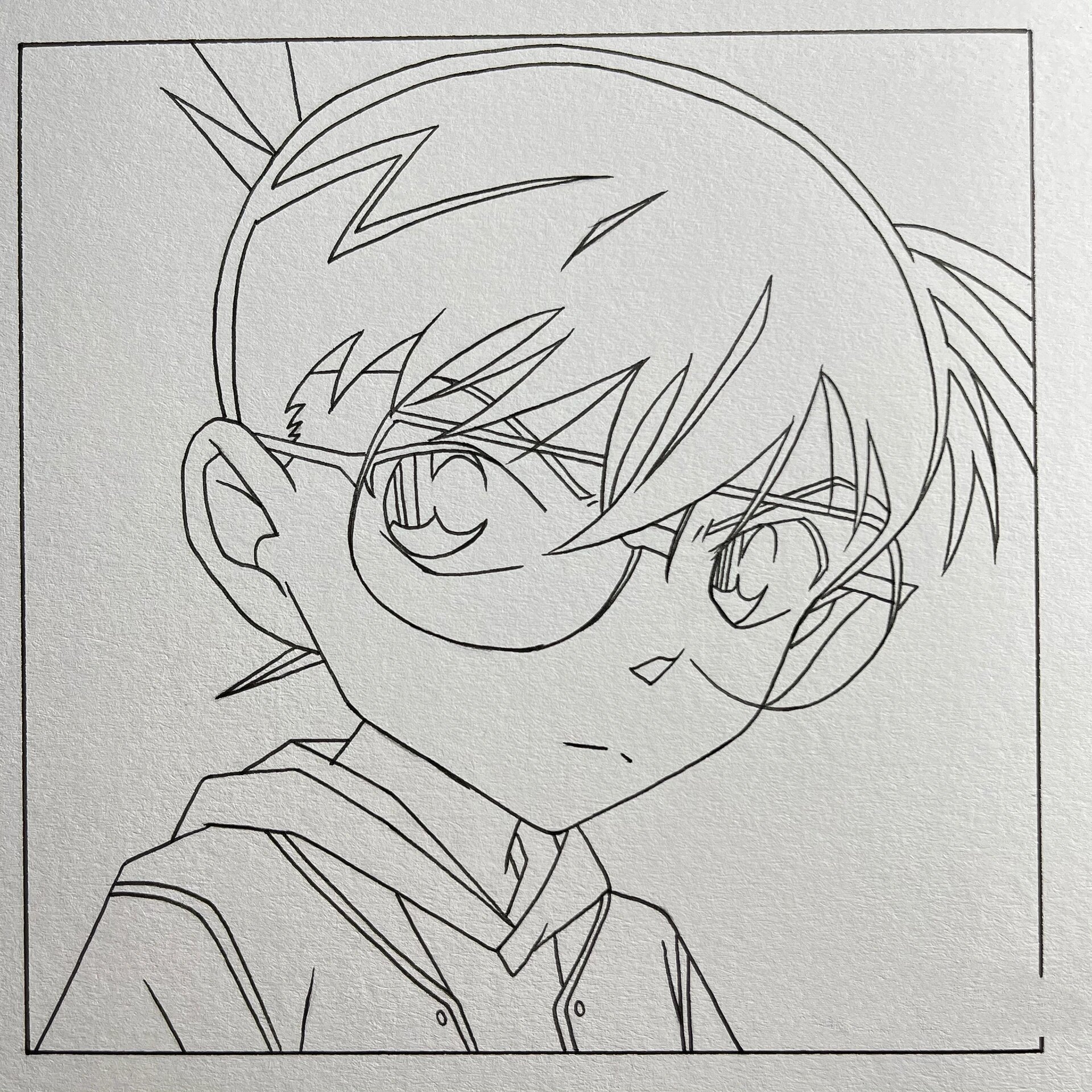 手绘|名侦探柯南 尺寸:    12*12cm 纸:        柏伦斯荷兰白卡纸250g