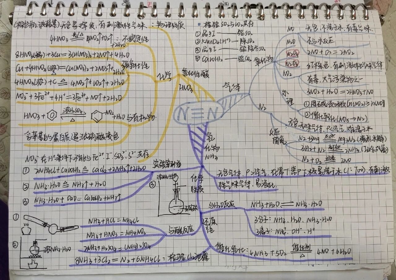 高中关于氮的思维导图图片