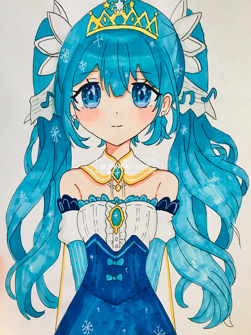 马克笔手绘儿童画/动漫人物/q版柯南/蘑菇 动漫人物女生初音 q版柯南