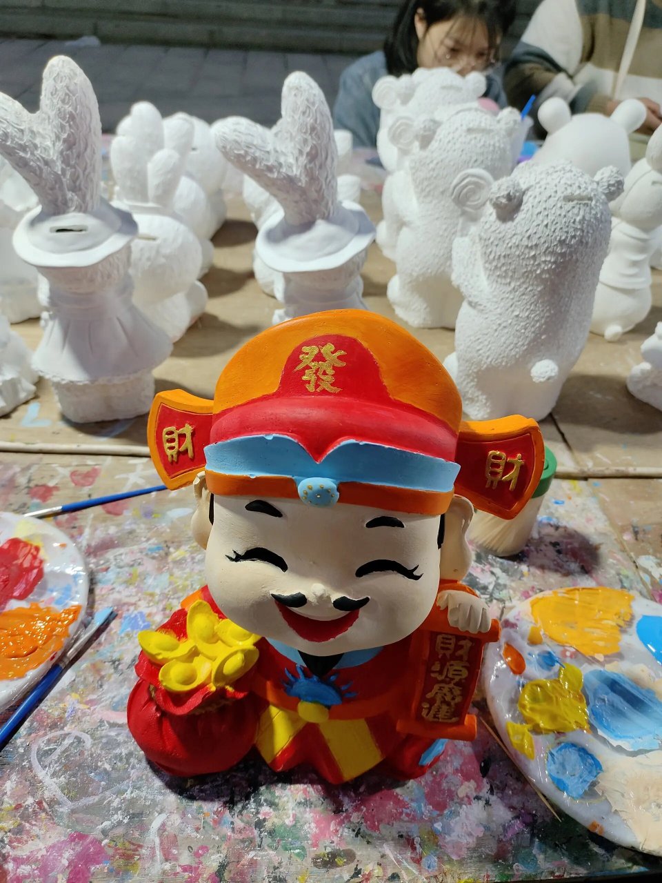 石膏娃娃集合啦!财神爷909090 左滑变好看!