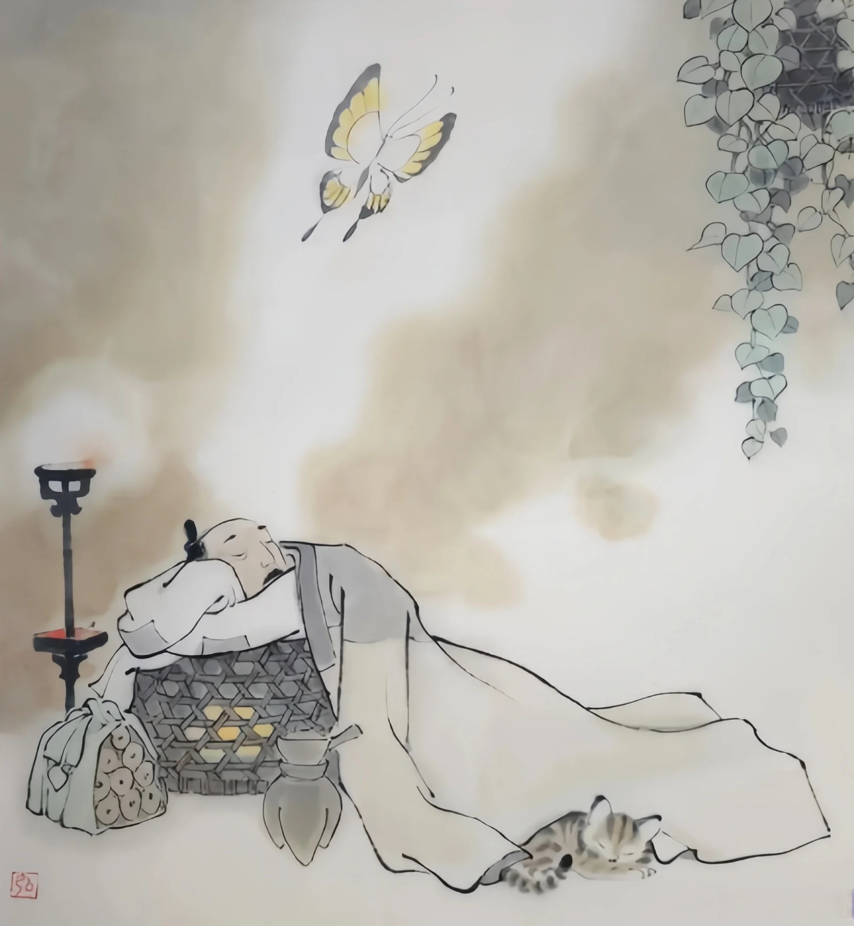 庄子在《齐物论》里讲了那个超有名的梦蝶故事,"不知道是庄周梦到自己