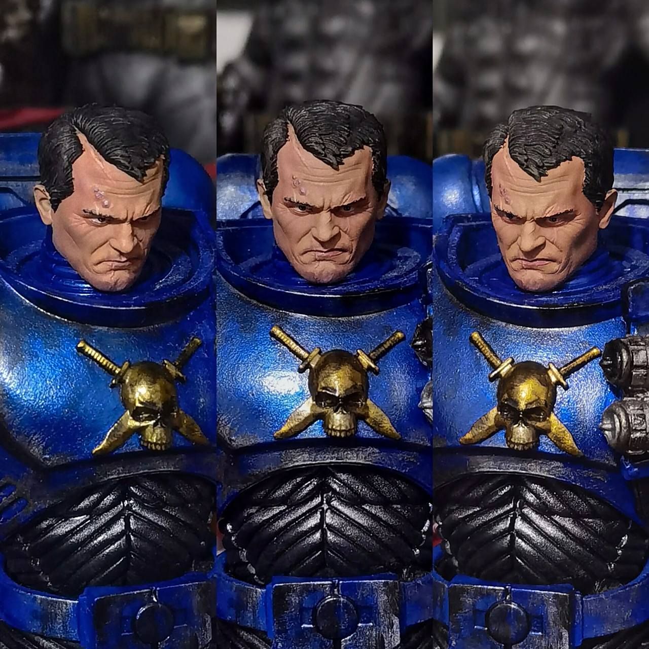 麦克法兰战锤40k泰图斯 麦克法兰战锤恐虐神选泰图斯头雕白模上色