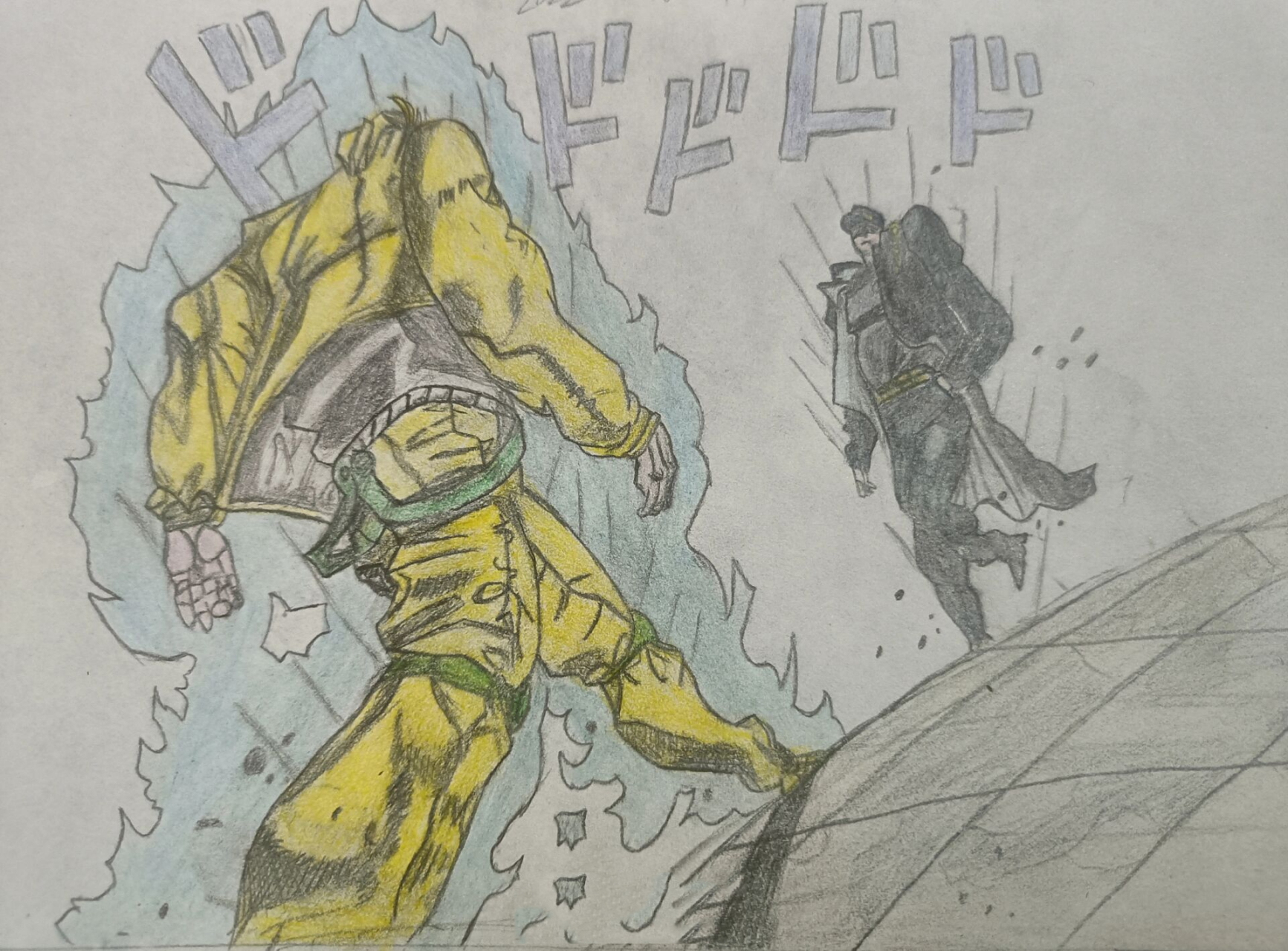 jojo世界名画 大概是过年时画的,让我给翻出来了