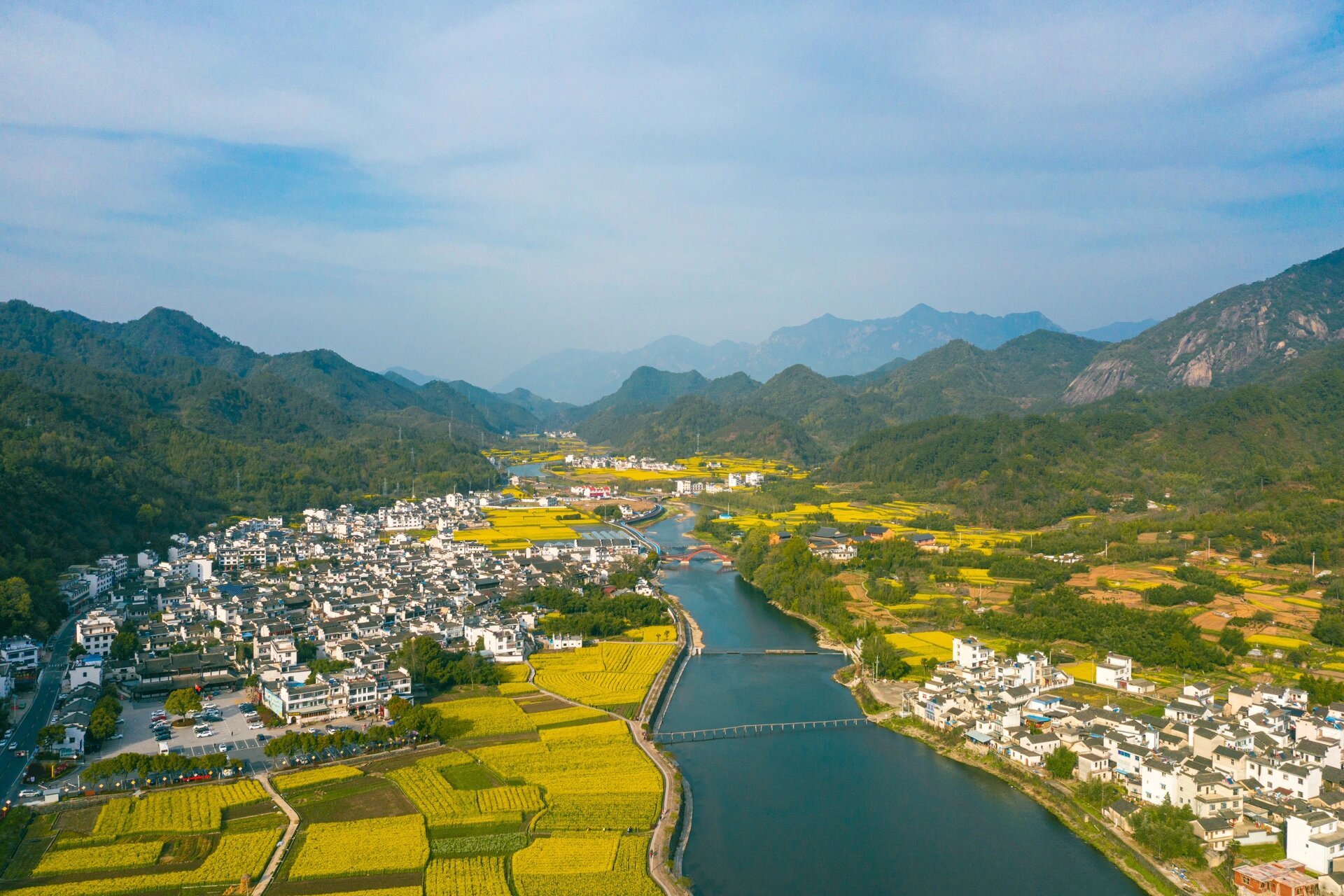 績溪龍川油菜花 龍川的油菜花在皖南是不可錯過的打卡點 停車9315