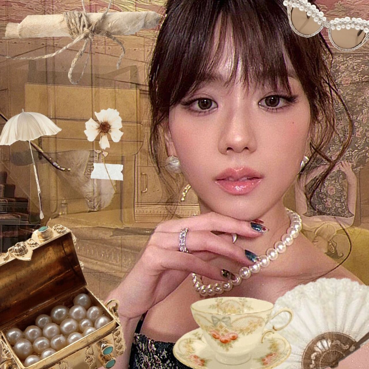 93【金智秀jisoo】flower复古风头像