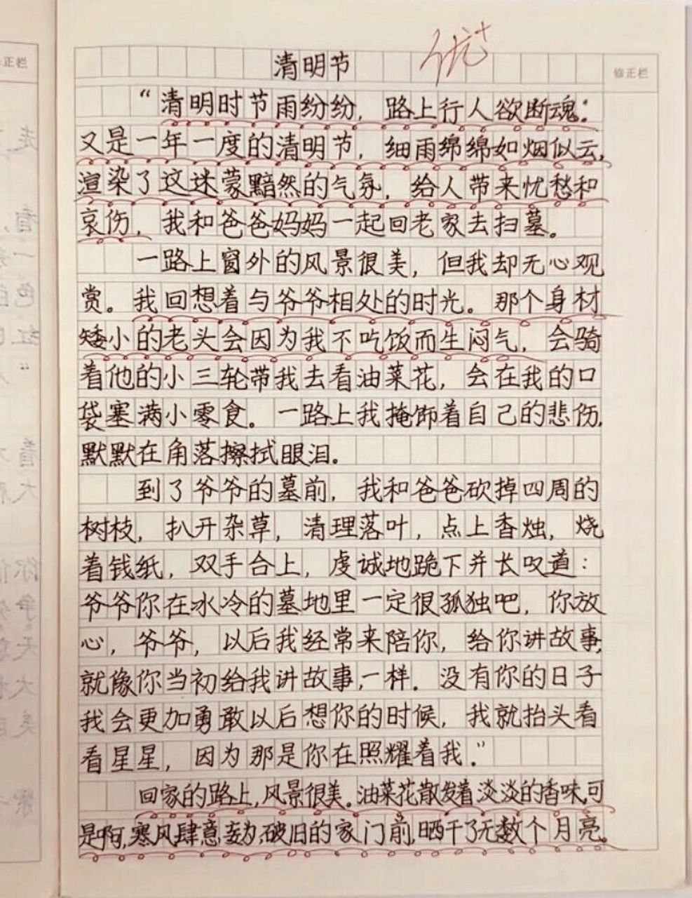 三年级优秀作文《清明节》