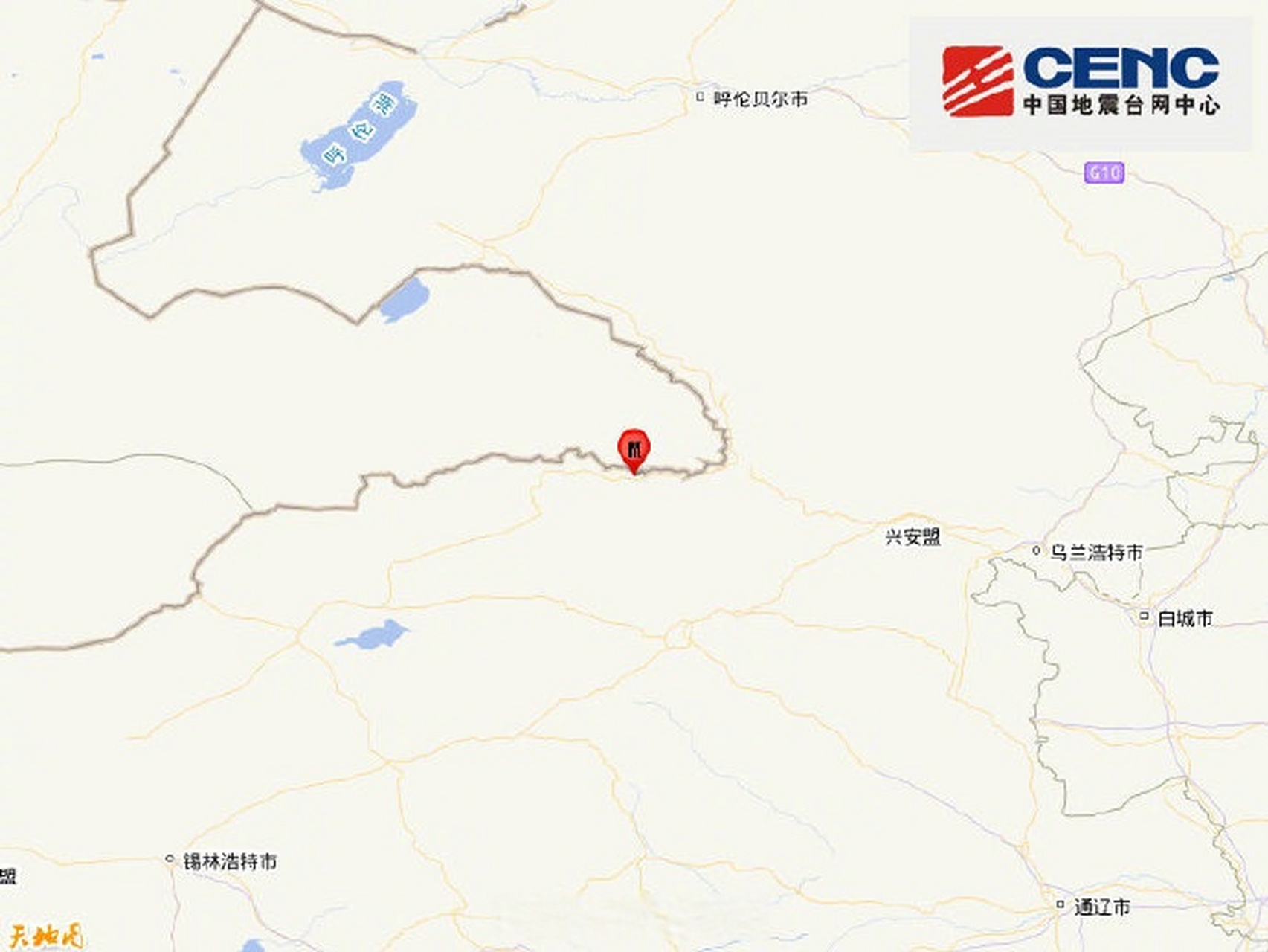 0级地震】内蒙古发生4.