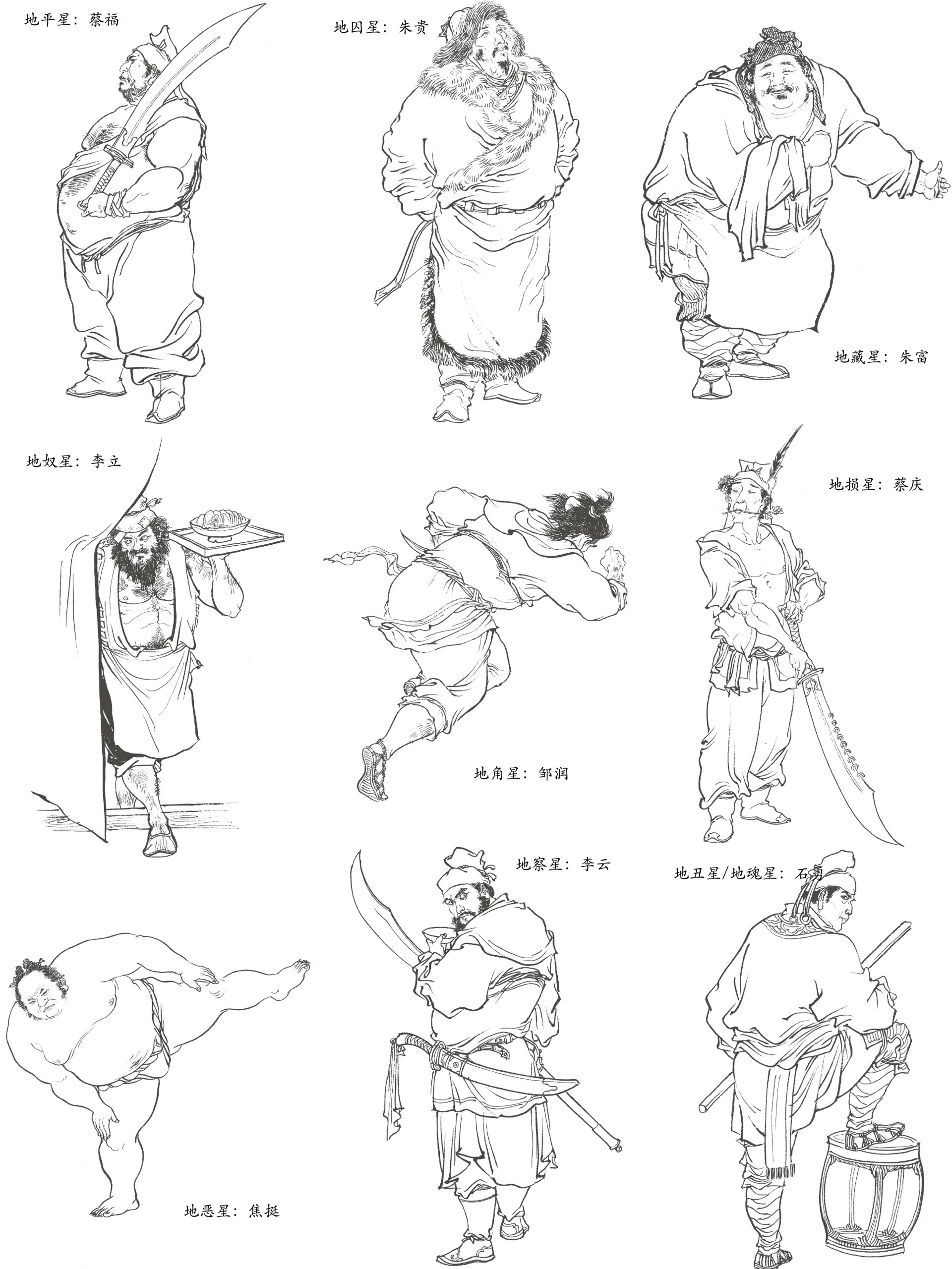 国画白描水浒传之72地煞星55