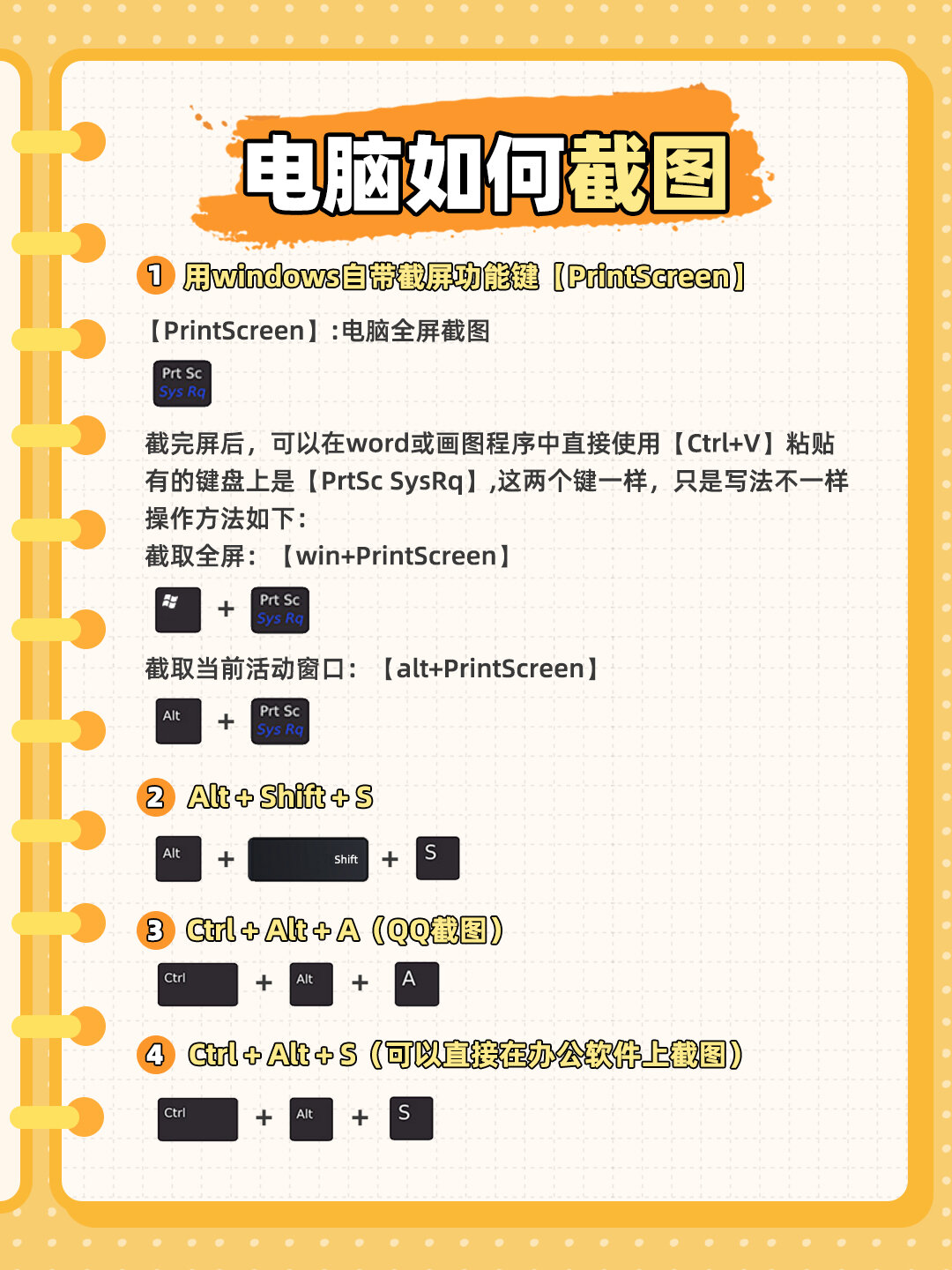 电脑如何截图 第一种:用windows 自带截屏功能键:【printscreen】