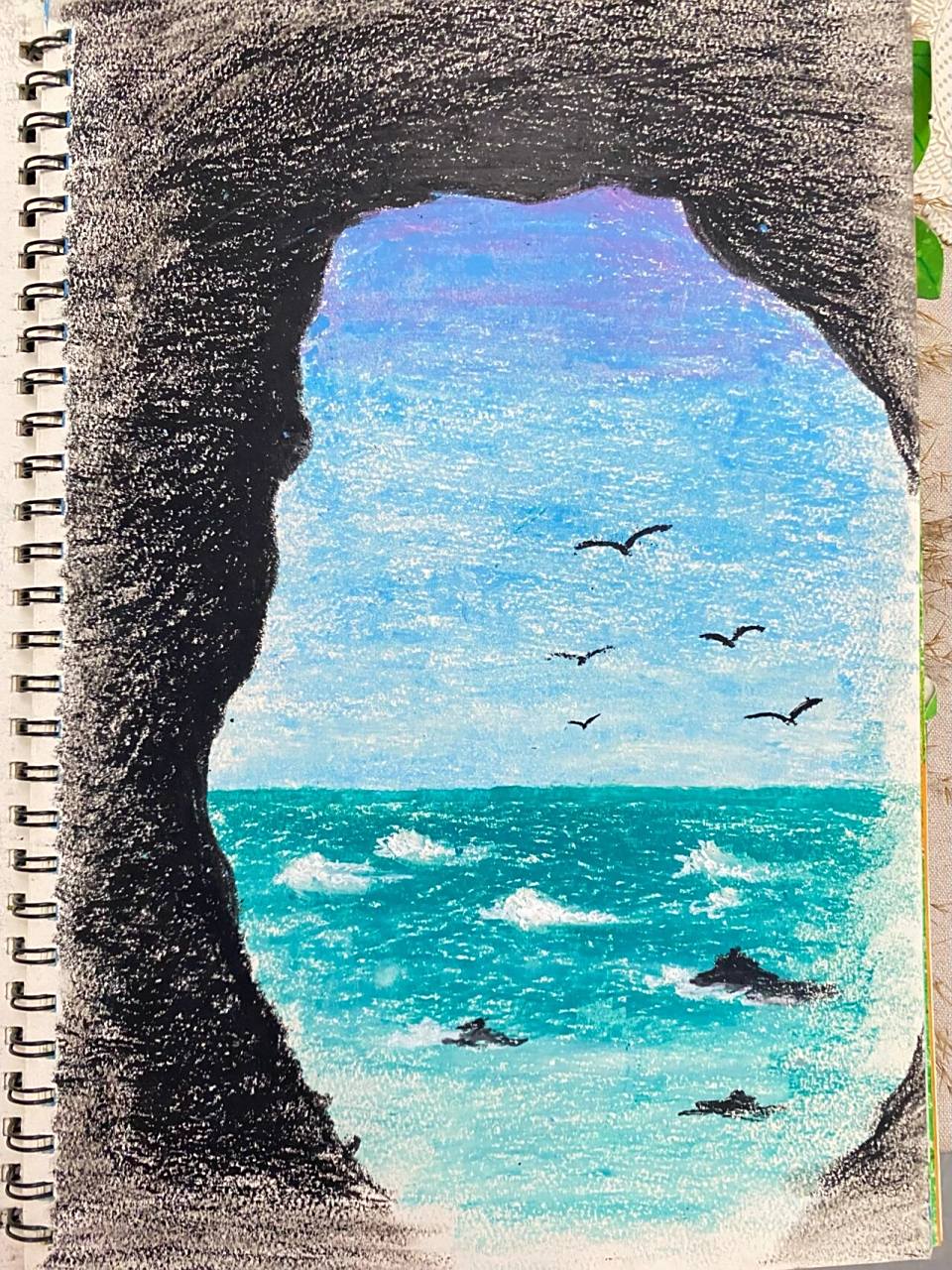 【创意儿童美术】|蜡笔风景画