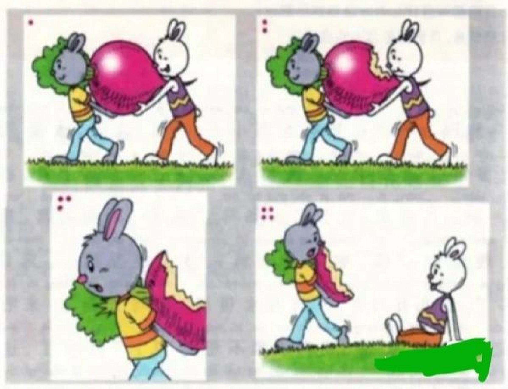 二年级看图写话 ──小兔偷吃萝卜