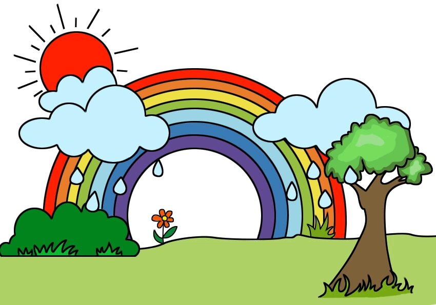 零基础简笔画|彩虹