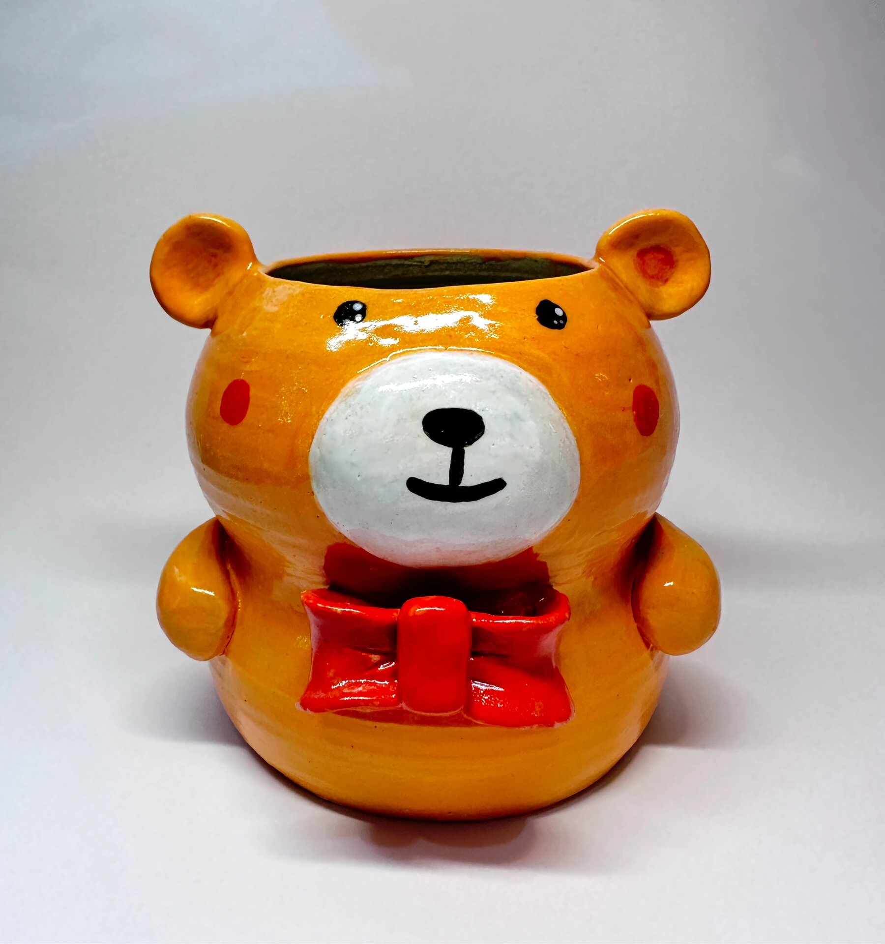 陶艺制作-小熊93笔筒