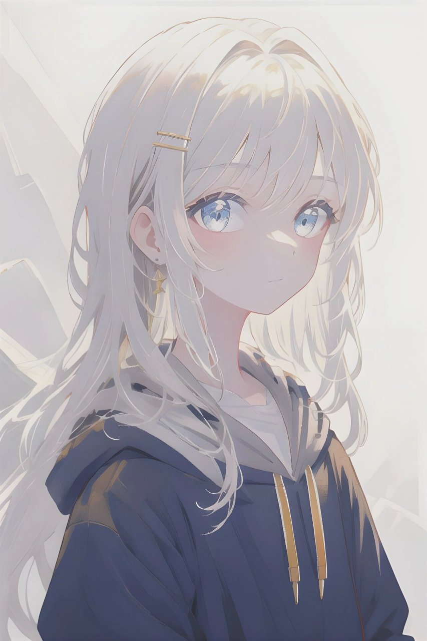 动漫白发女生头像 #动漫# #二次元# #ai绘画# #动漫女生头像# #女生