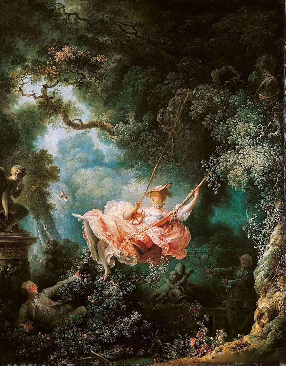 境阅| |世界名画|  弗拉格纳尔《秋千》 the swing fragonard 176
