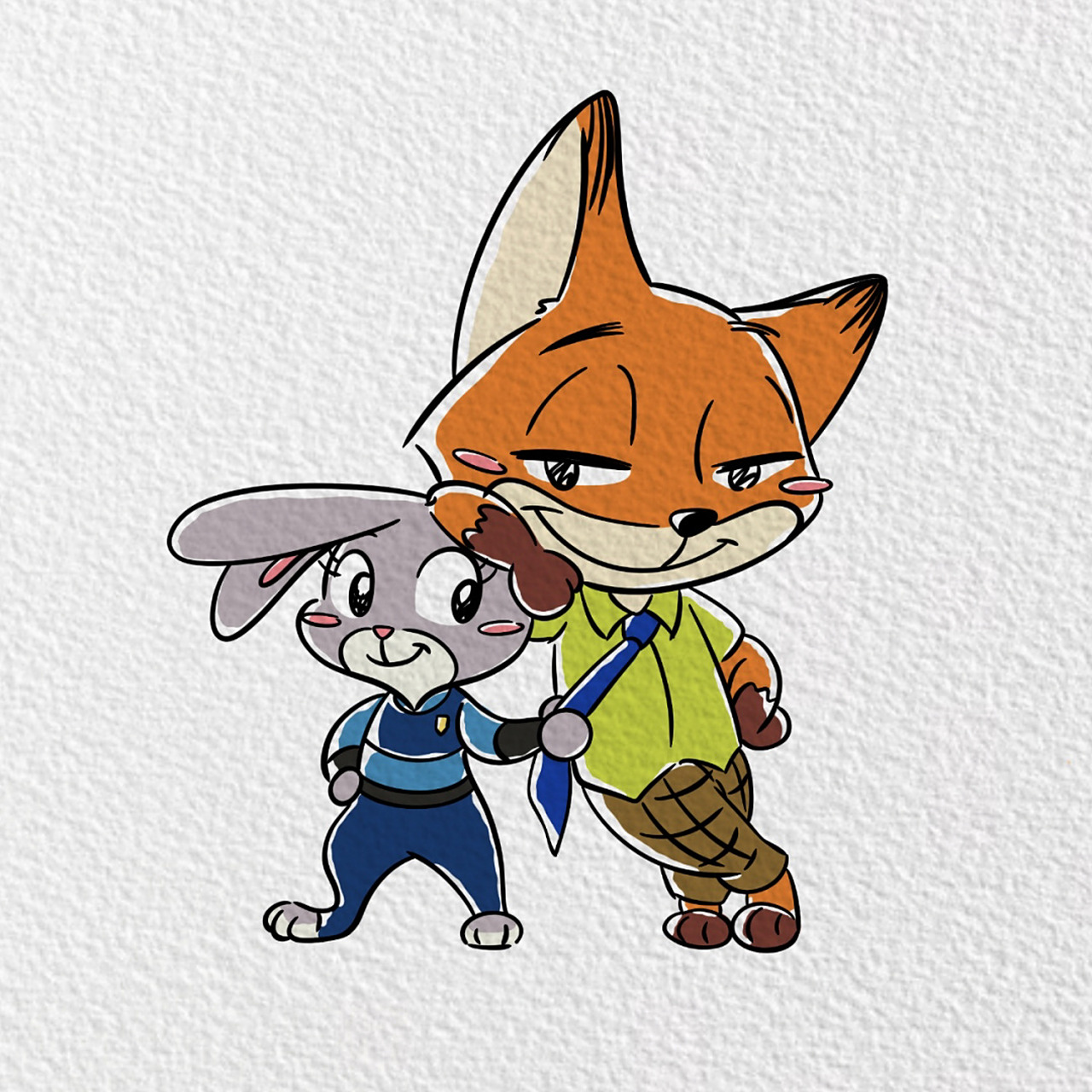 简笔画|【尼克和朱迪】(附过程) 02 02 02 【lifes a little