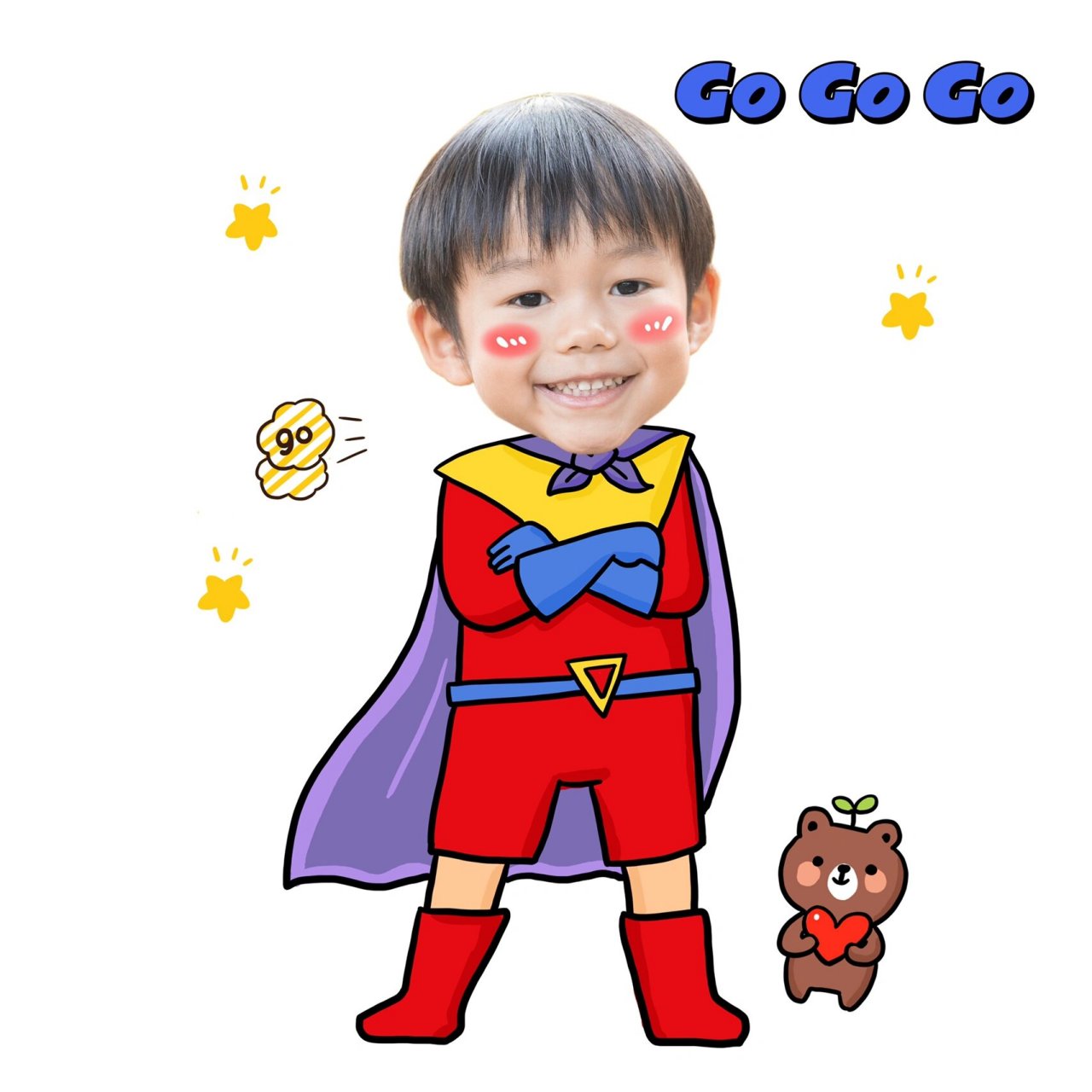 👶宝宝卡通大头贴 | 附加教程 这组大头贴真的太可爱了,只需要准备