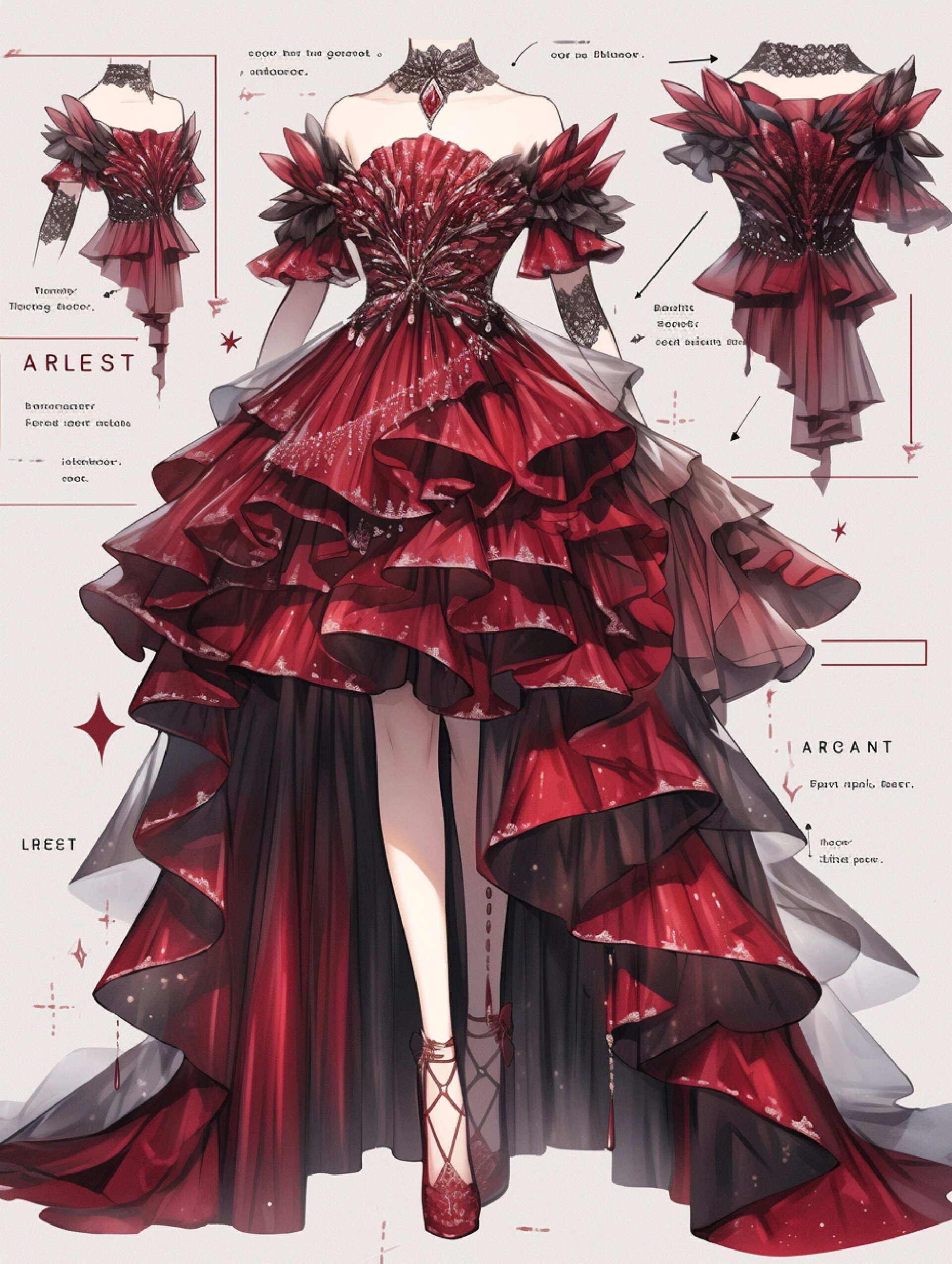 深红色小礼服:极致二选一