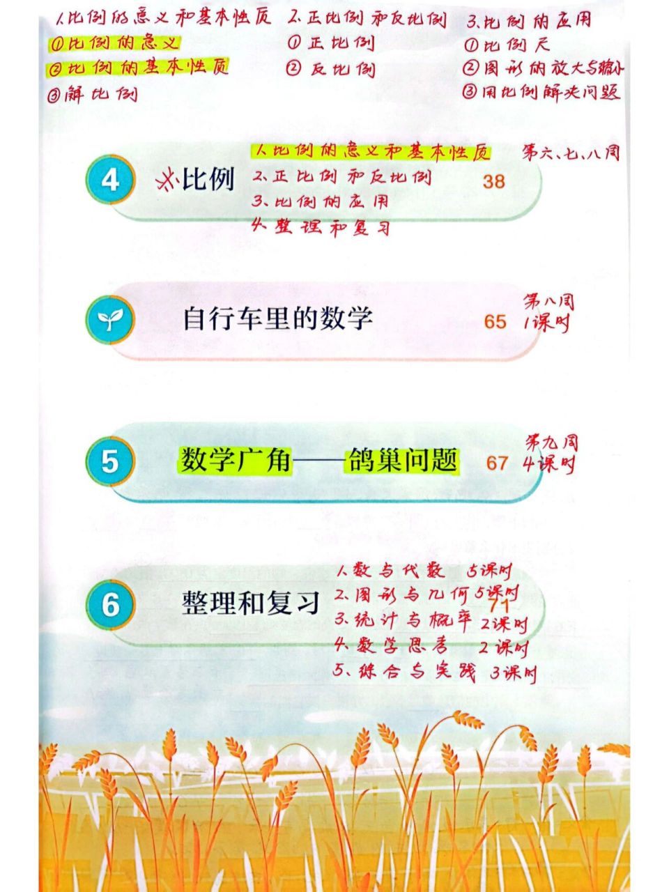 【目录解读】新版六年级下册数学